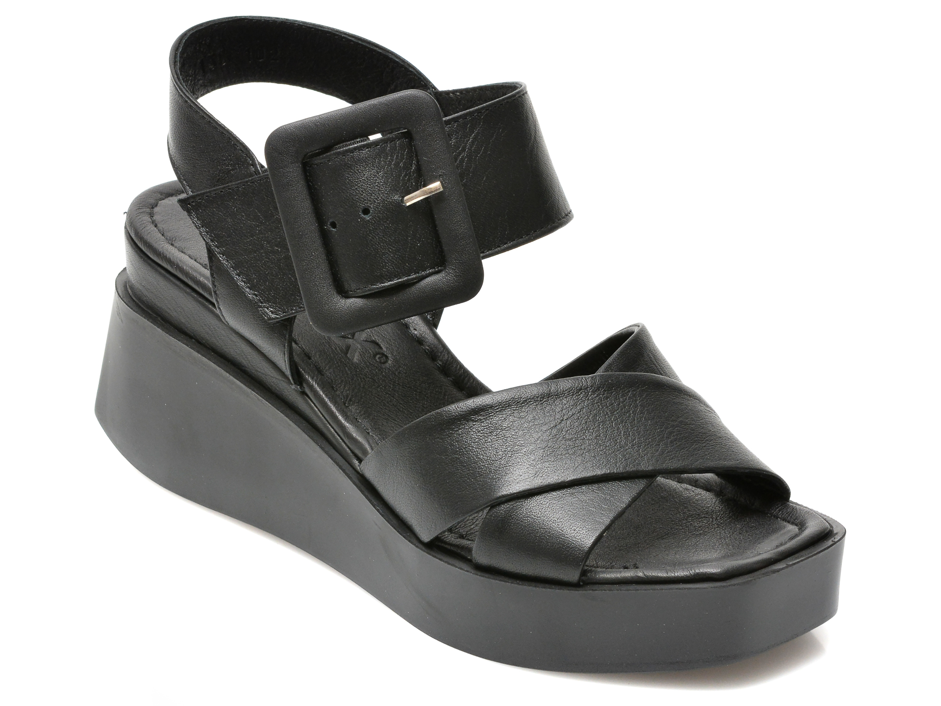 Sandale GRYXX negre, 130102, din piele naturala /femei/sandale