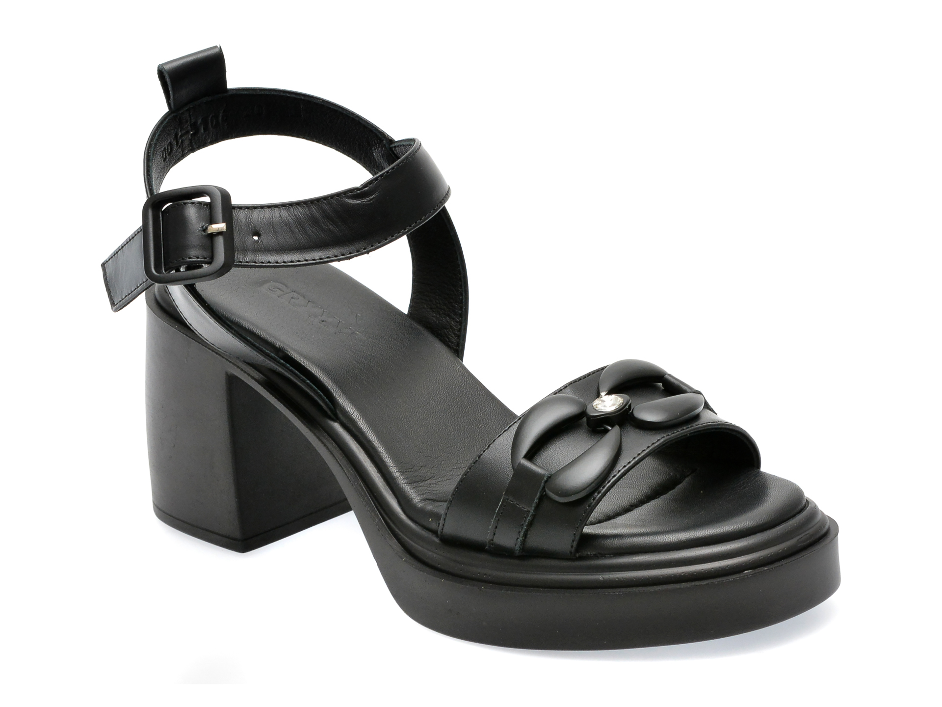 Sandale GRYXX negre, 13106, din piele naturala /femei/sandale imagine super redus 2022