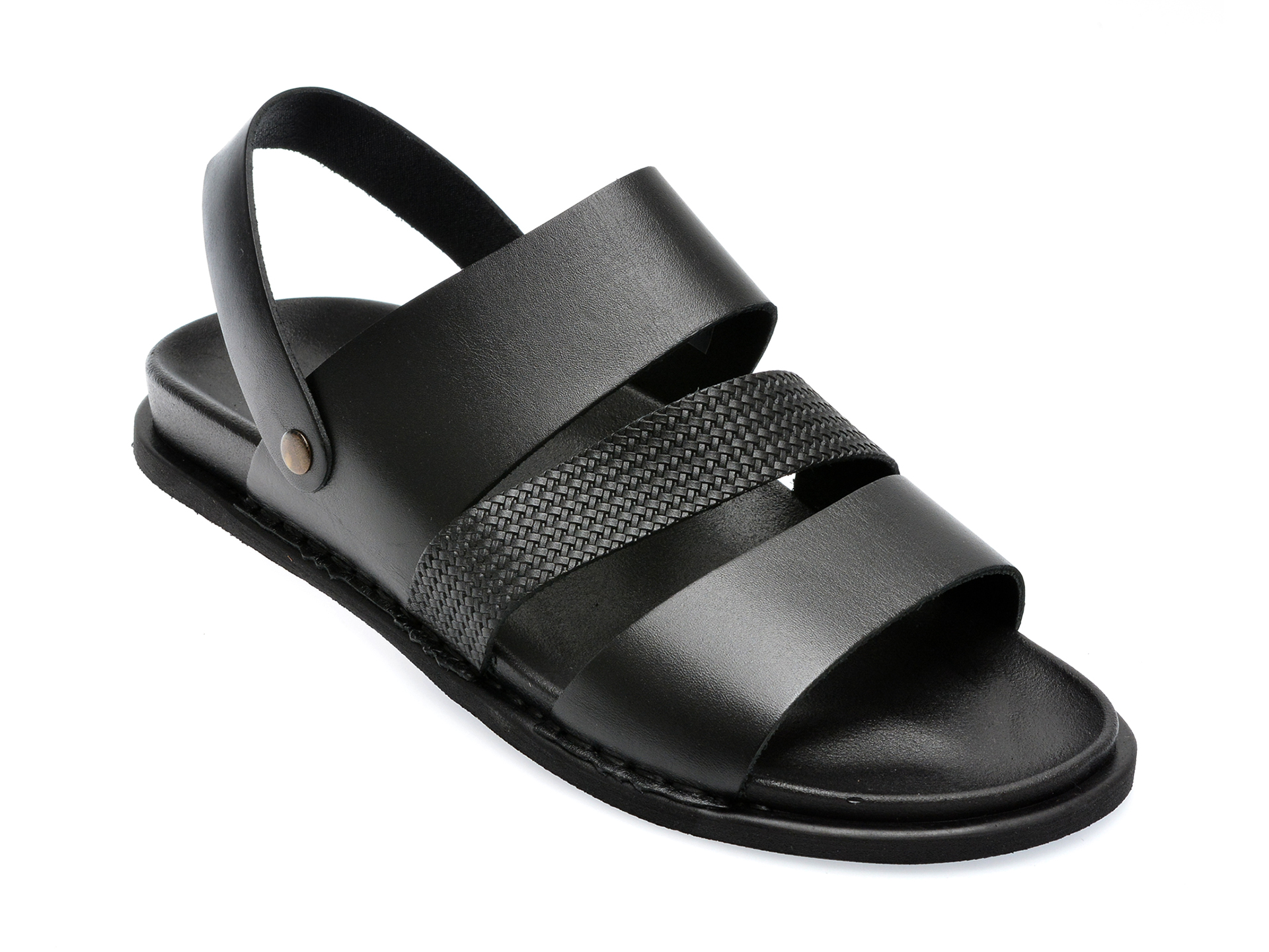 Sandale GRYXX negre, 14310, din piele naturala /barbati/sandale imagine super redus 2022
