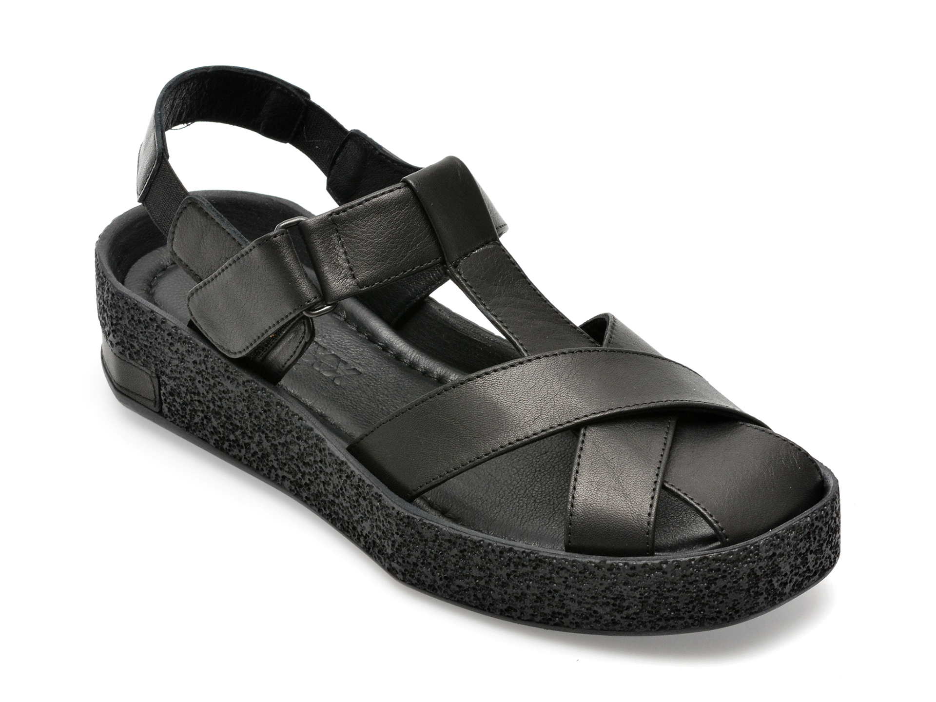 Sandale GRYXX negre, 22946, din piele naturala /femei/sandale