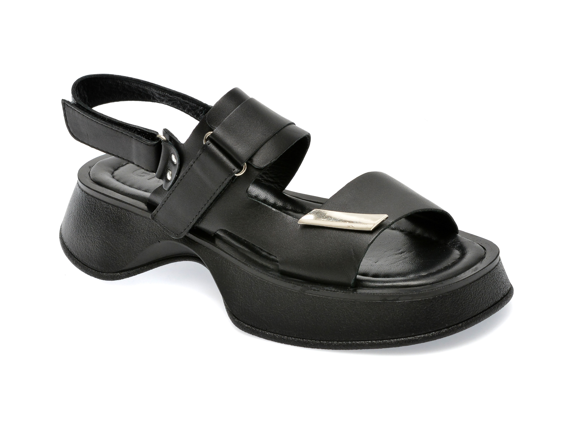 Sandale GRYXX negre, 55248, din piele naturala /femei/sandale