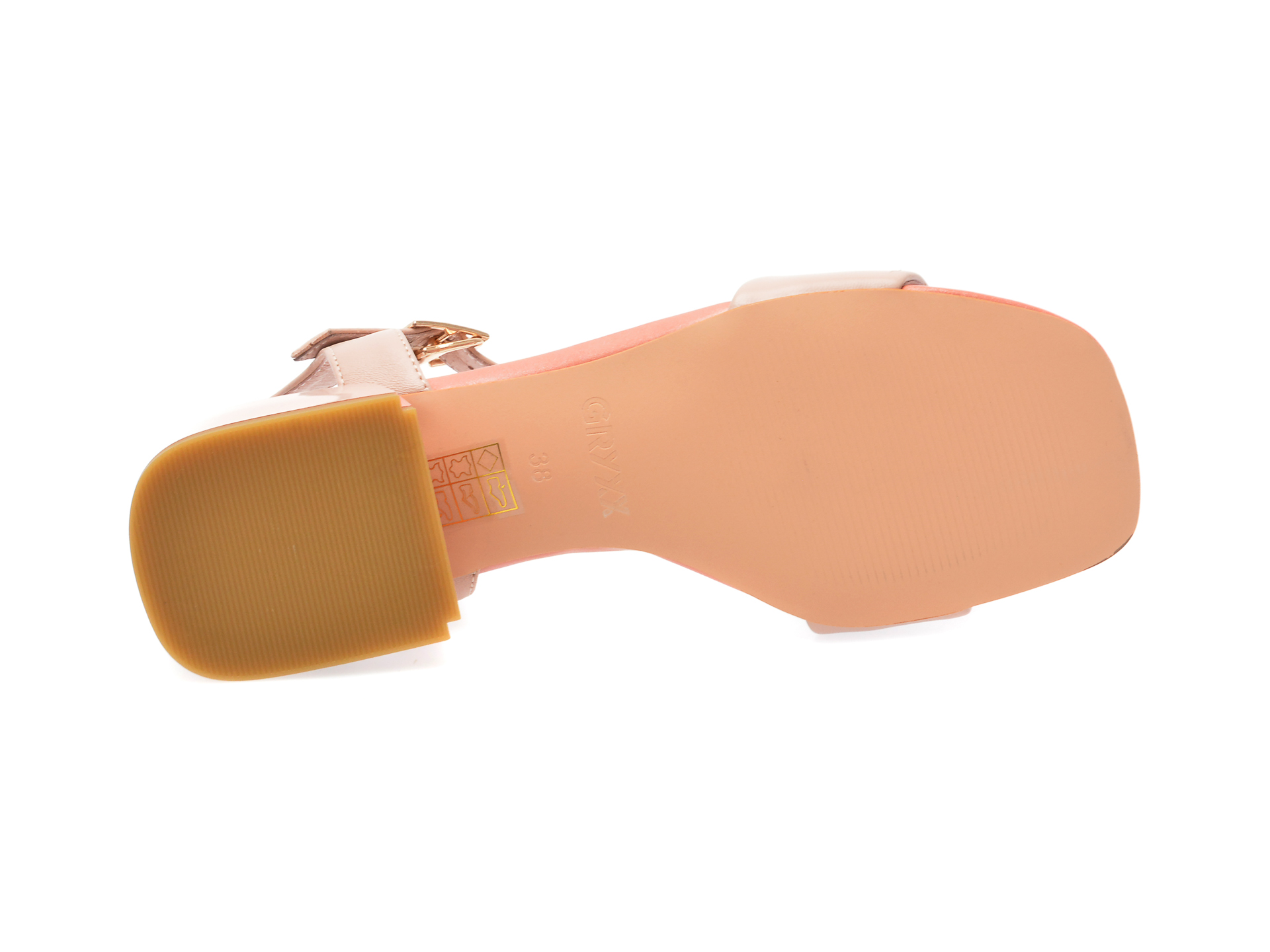 Sandale GRYXX nude, 49103L, din piele naturala