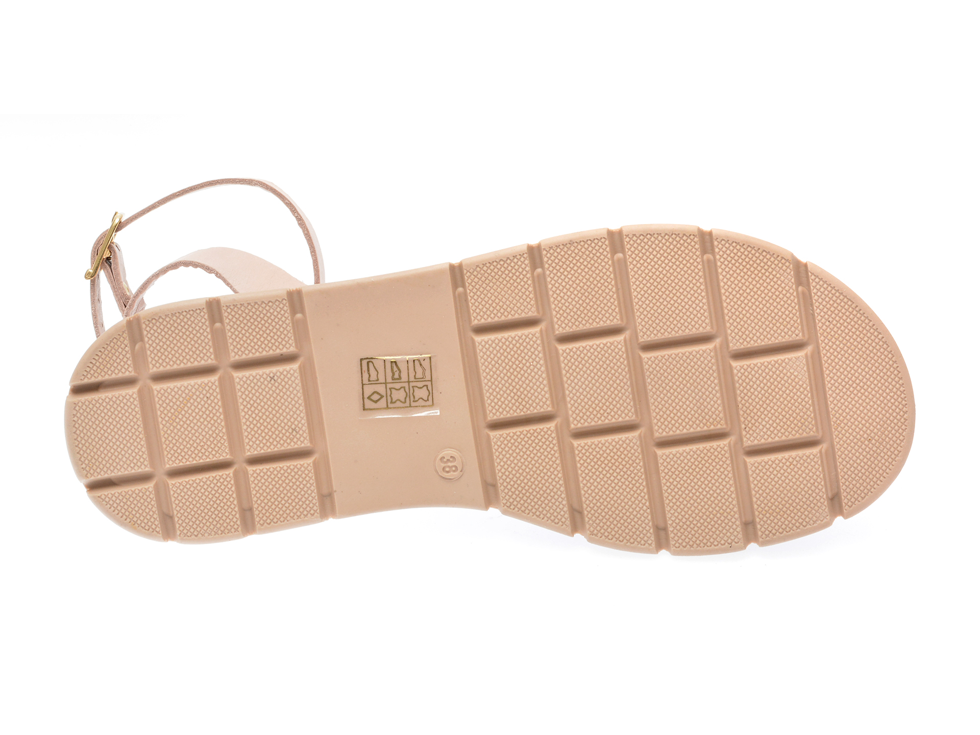 Sandale GRYXX nude, 8010, din piele naturala