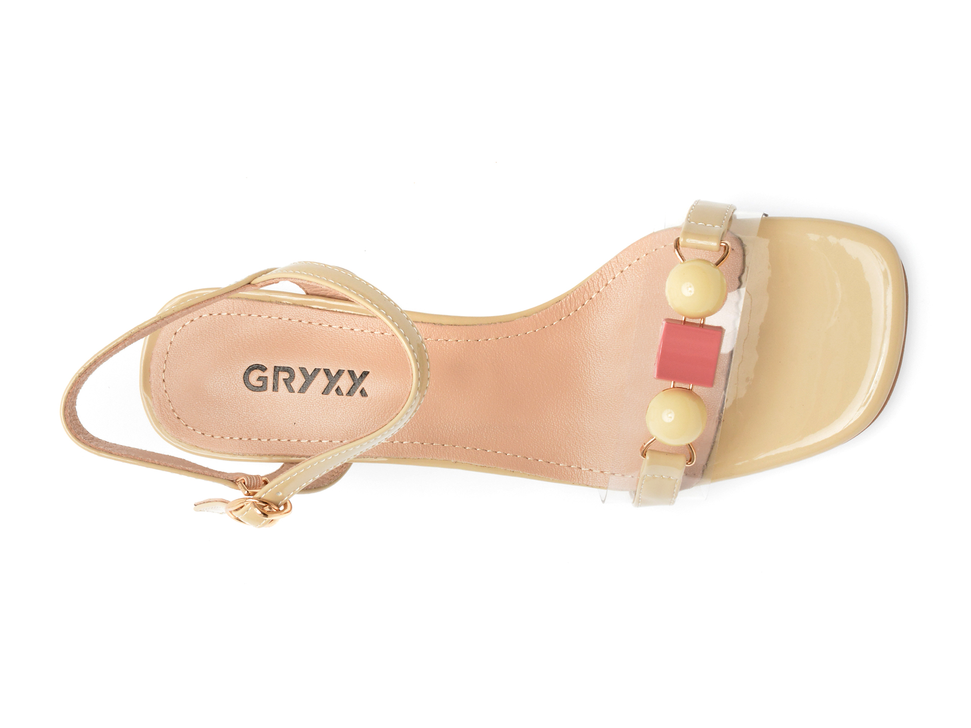 Sandale GRYXX nude, BY20001, din pvc /femei/sandale imagine noua