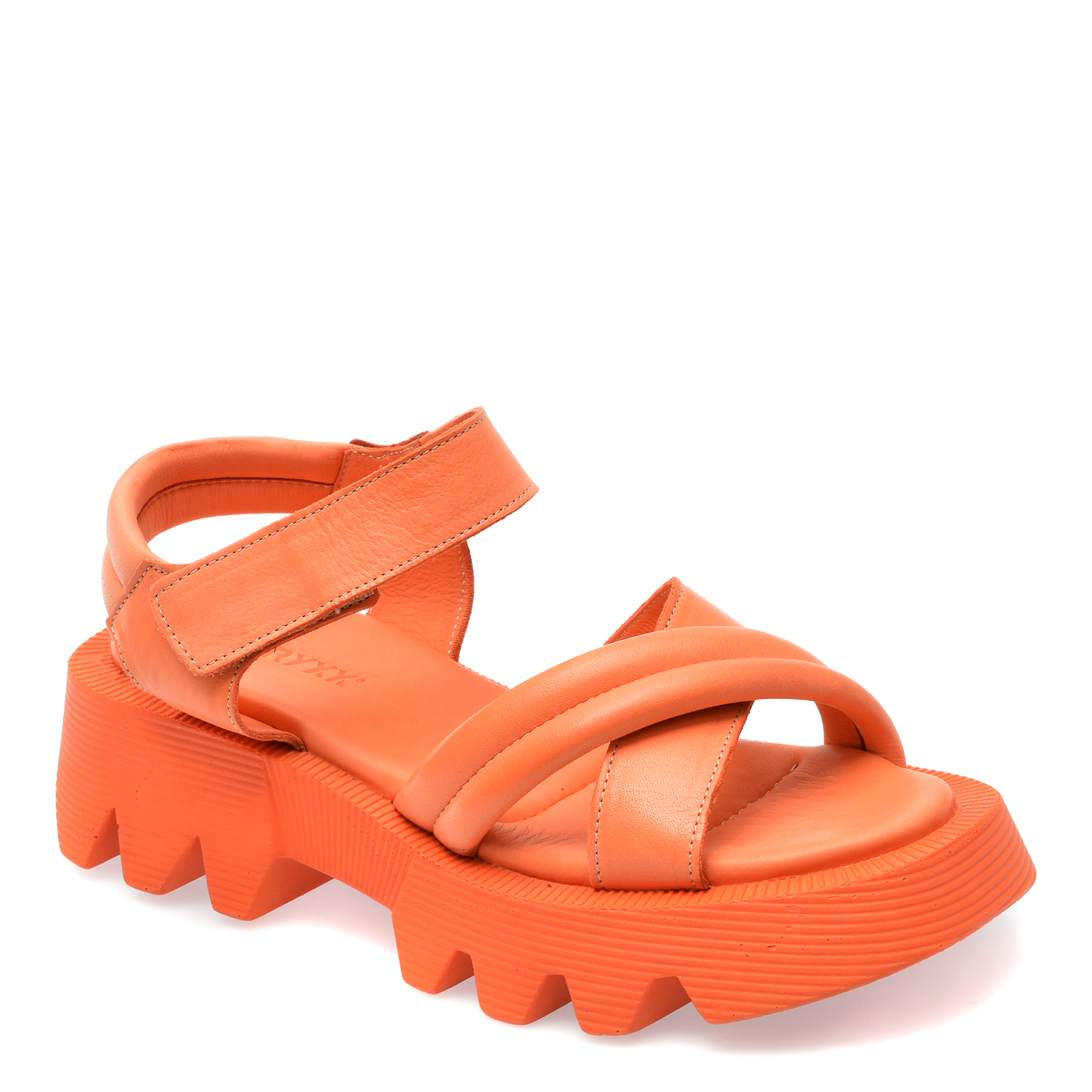 Sandale GRYXX portocalii, 13103, din piele naturala