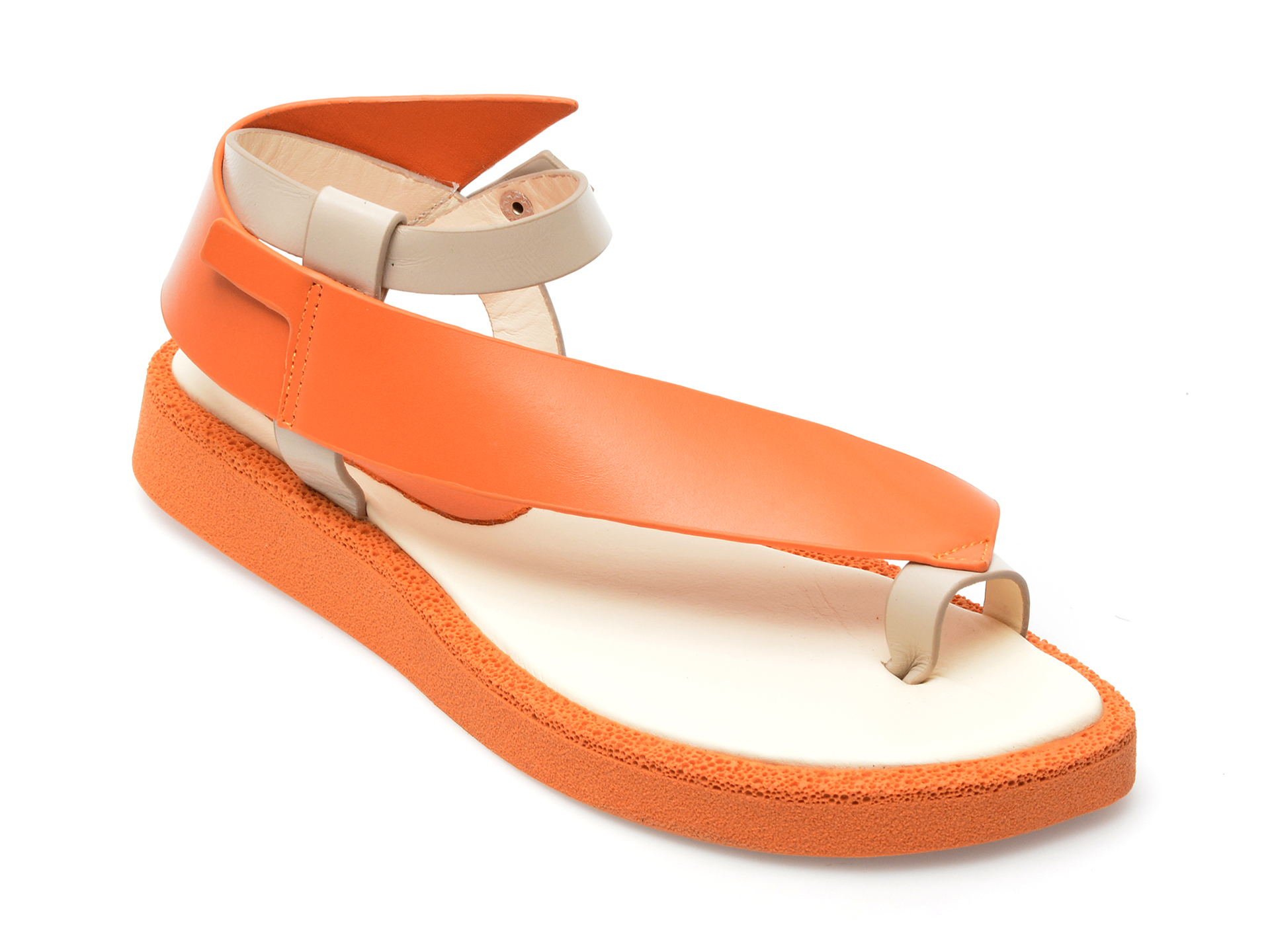 Sandale GRYXX portocalii, 208191, din piele naturala