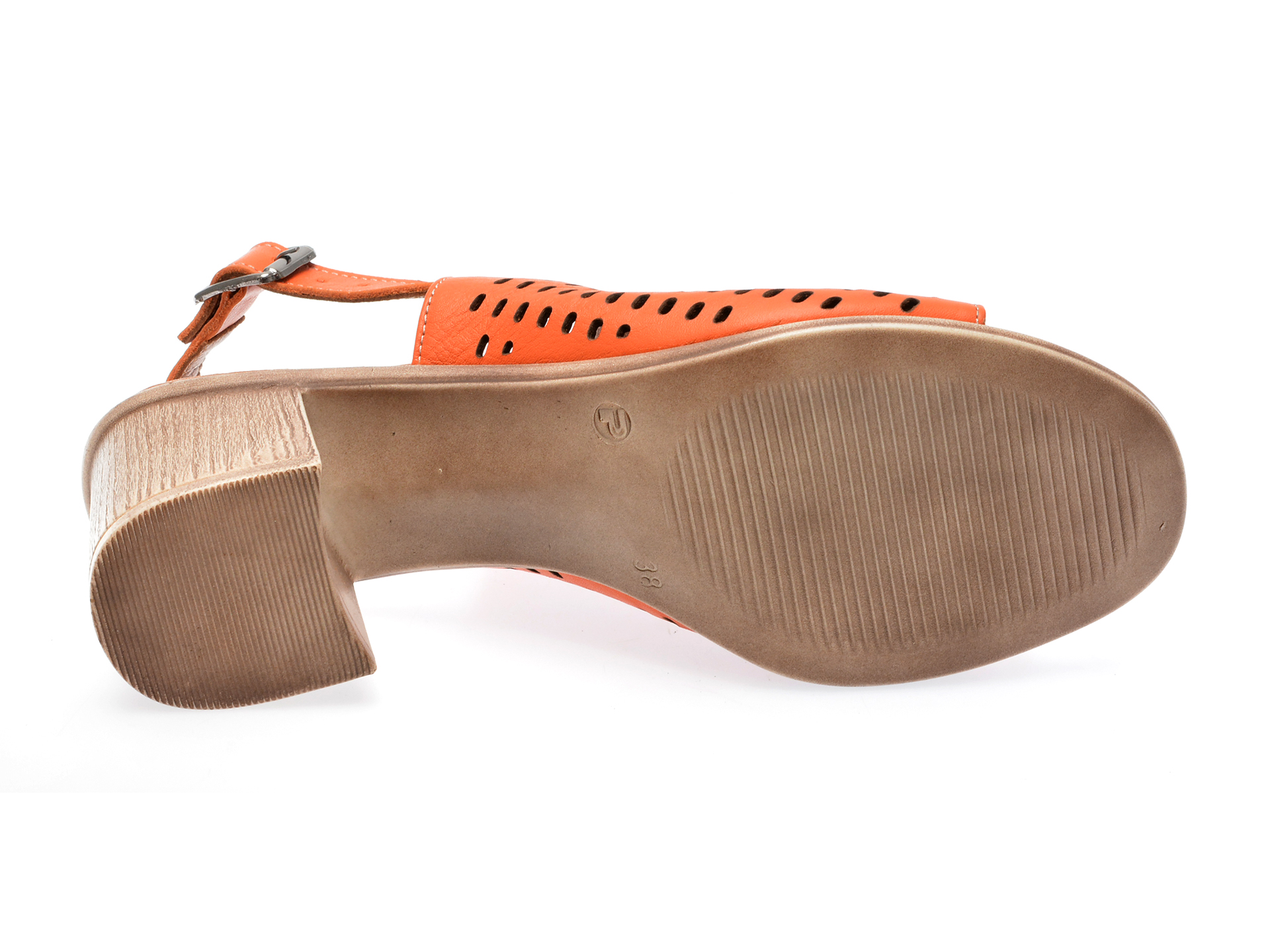 Sandale GRYXX portocalii, 6010, din piele naturala