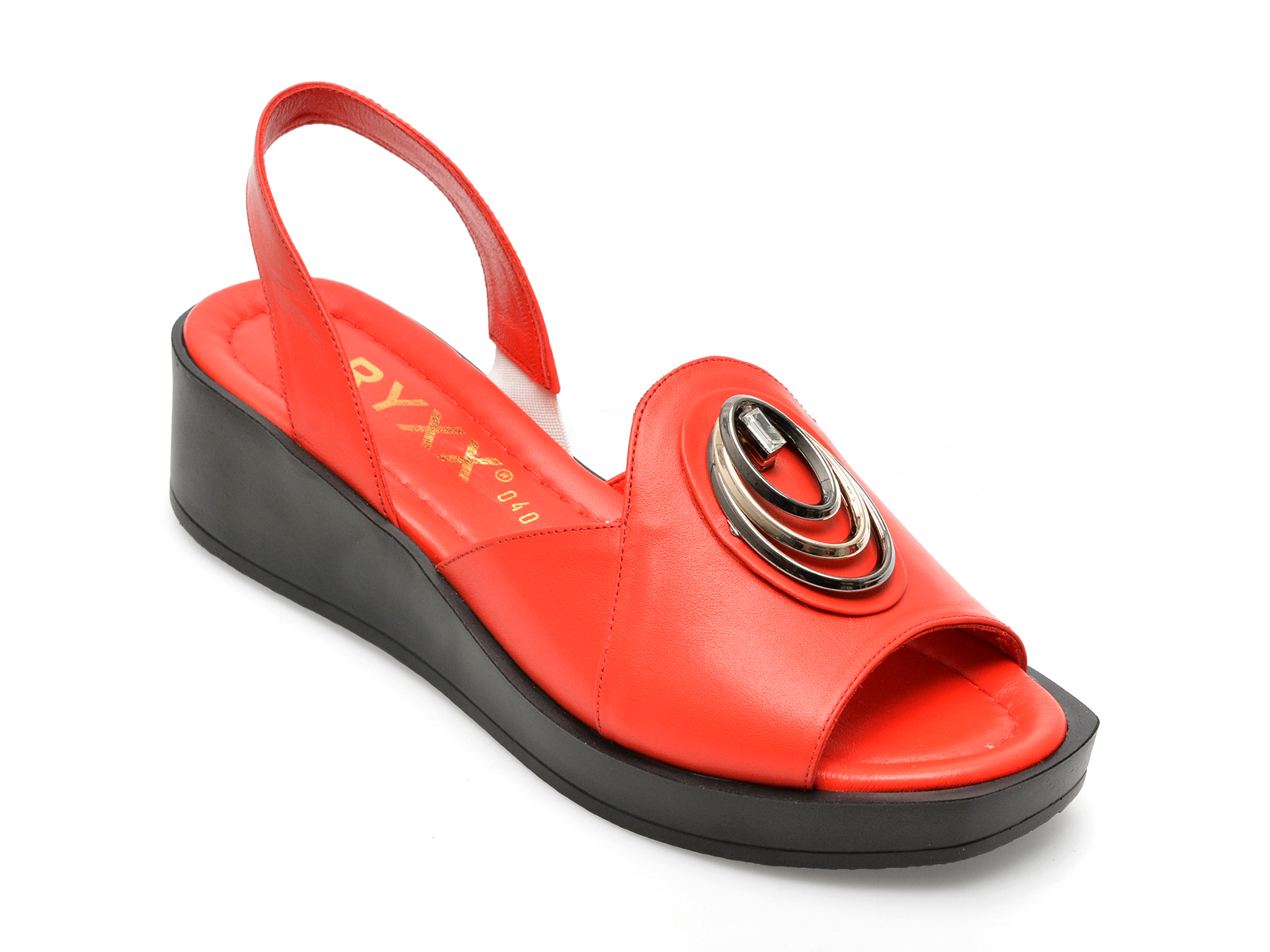 Sandale GRYXX rosii, 406083, din piele naturala /femei/sandale imagine noua