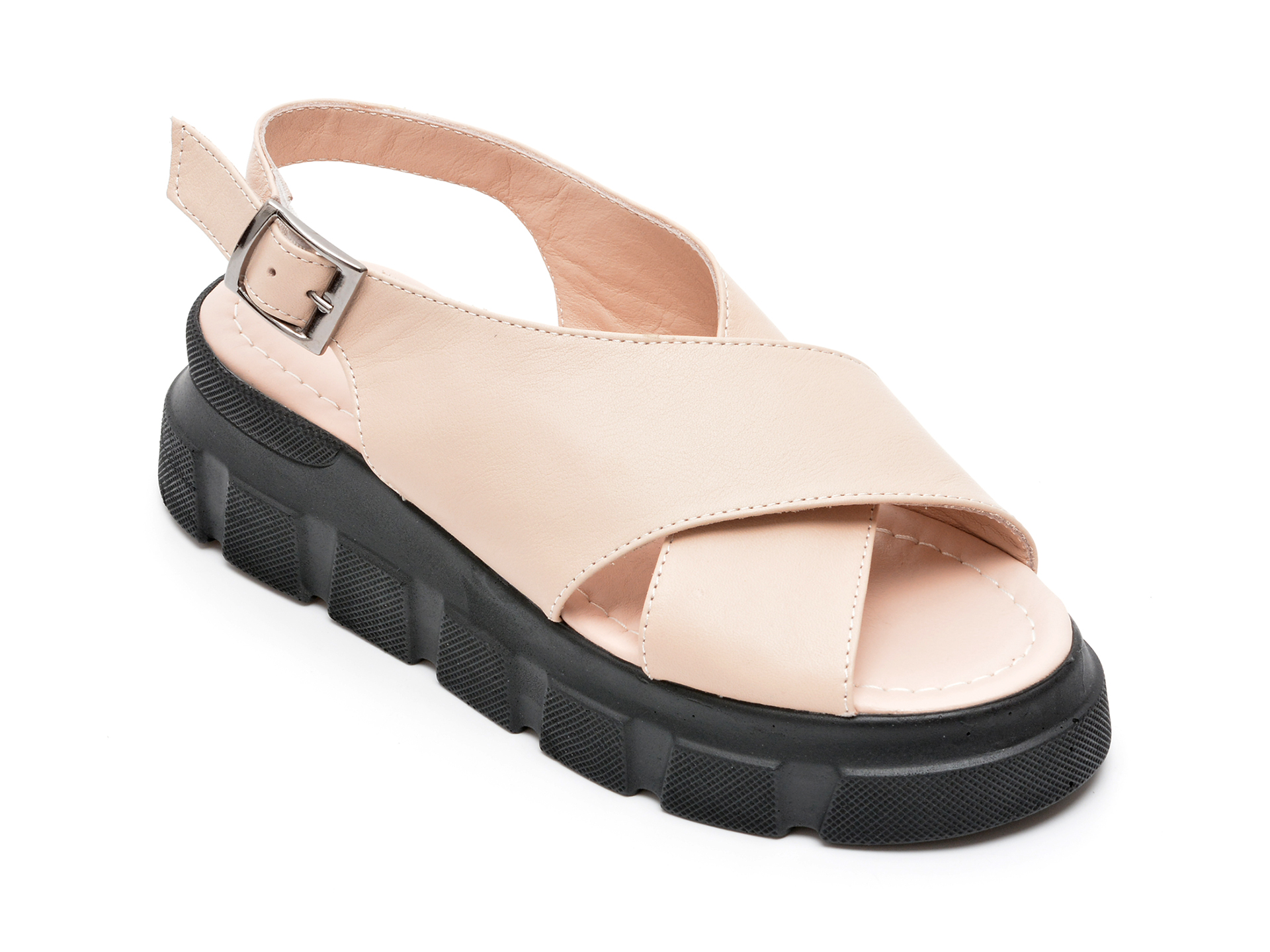 Sandale HK DIVA CLAP nude, 4392, din piele naturala /femei/sandale imagine noua