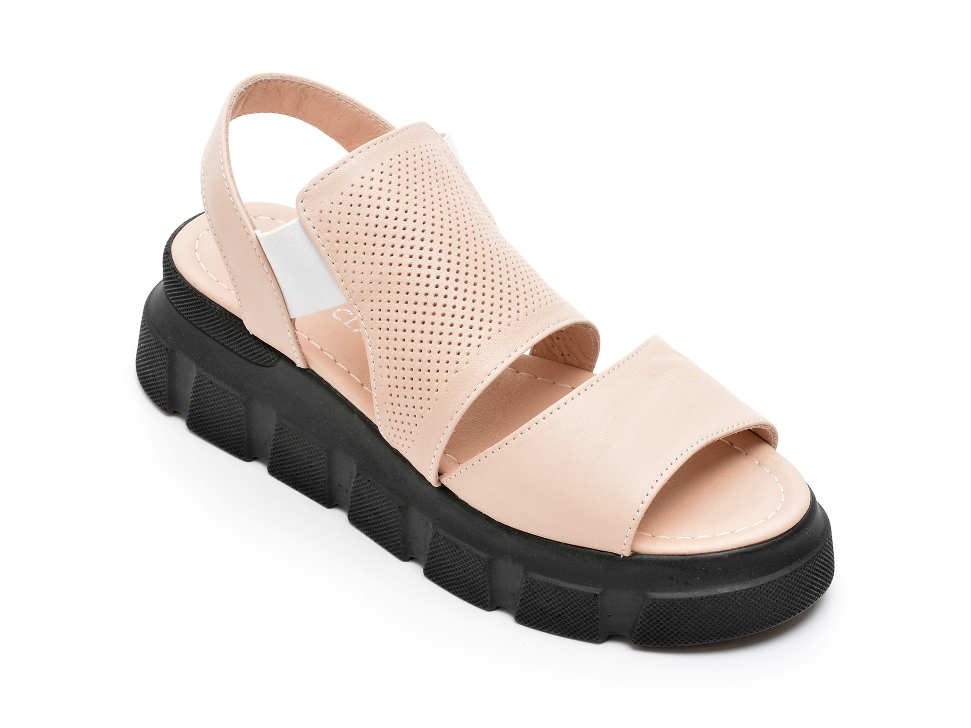 Sandale HK DIVA CLAP nude, 4393, din piele naturala /femei/sandale imagine noua