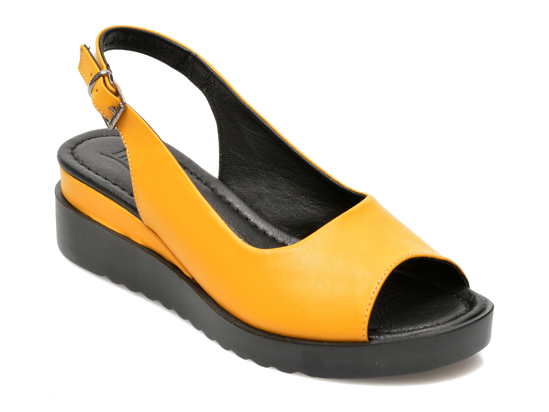 Sandale IMAGE galbene, 2740, din piele naturala /femei/sandale