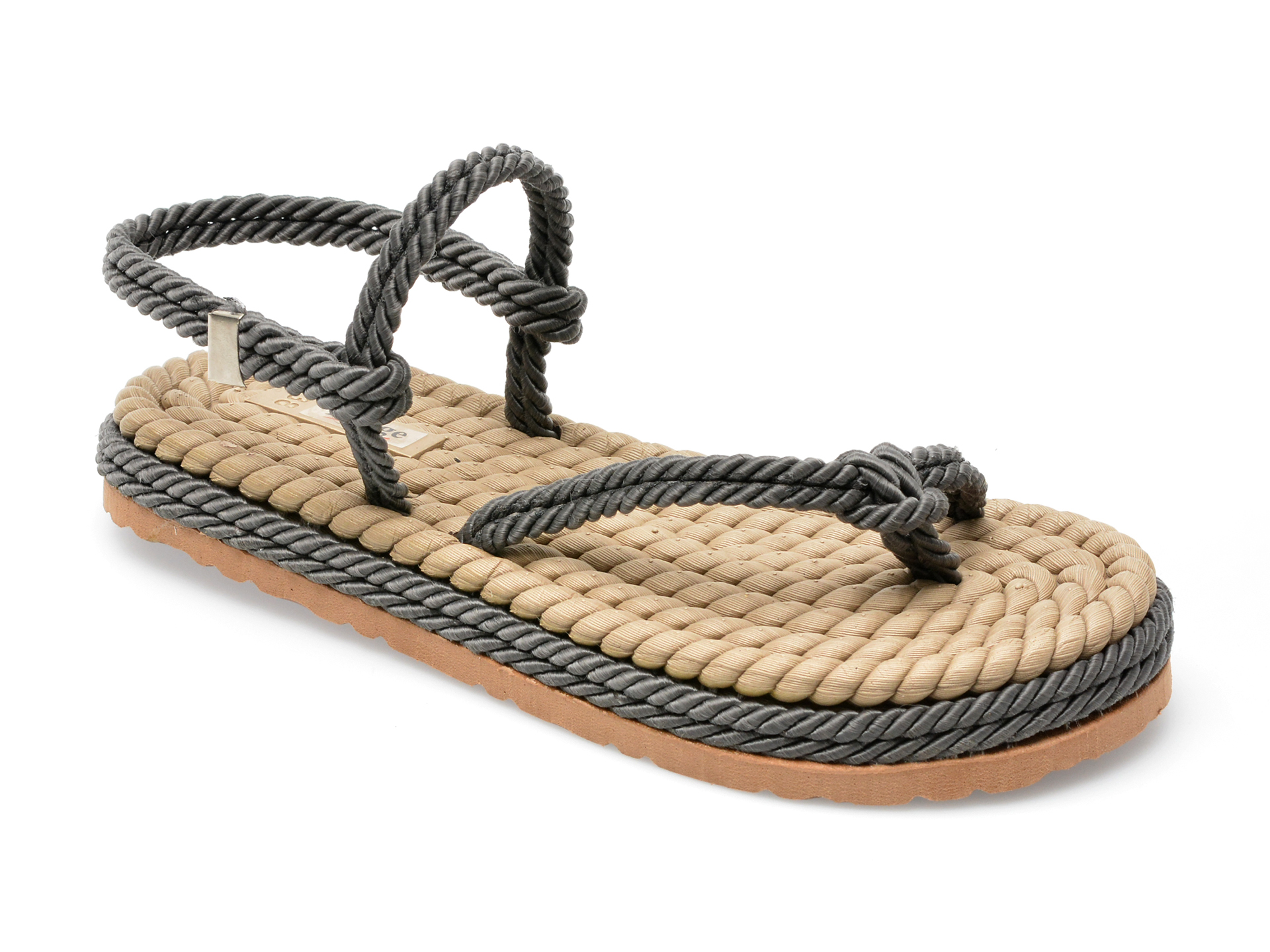 Sandale IMAGE gri, 2020, din material textil /femei/sandale imagine noua