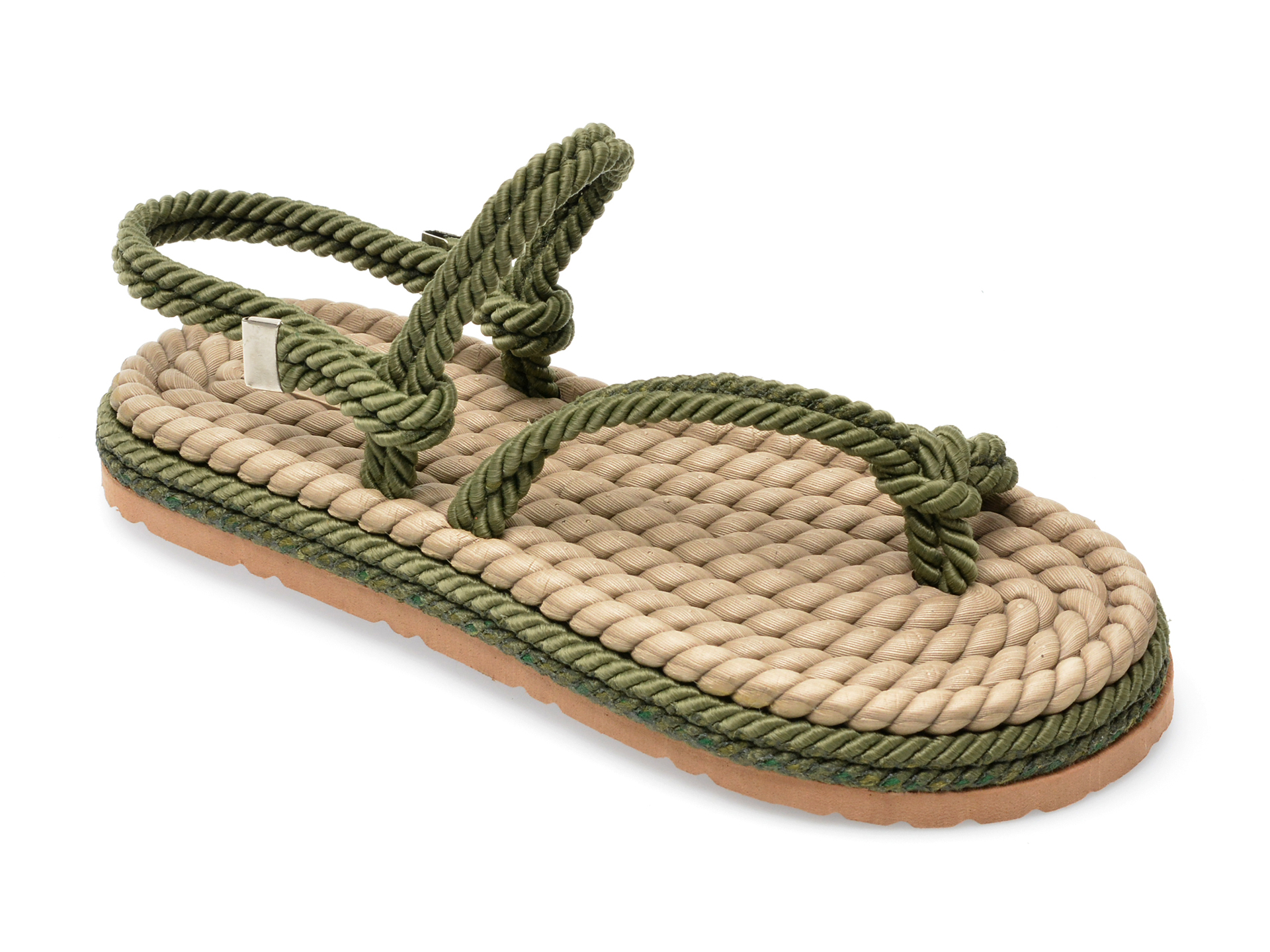Sandale IMAGE kaki, 2020, din material textil