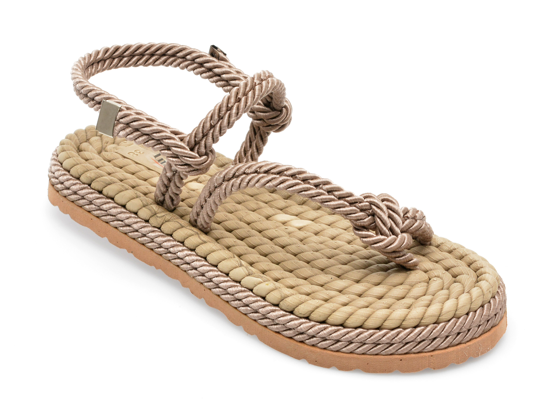 Sandale IMAGE maro, 2020, din material textil /femei/sandale imagine noua
