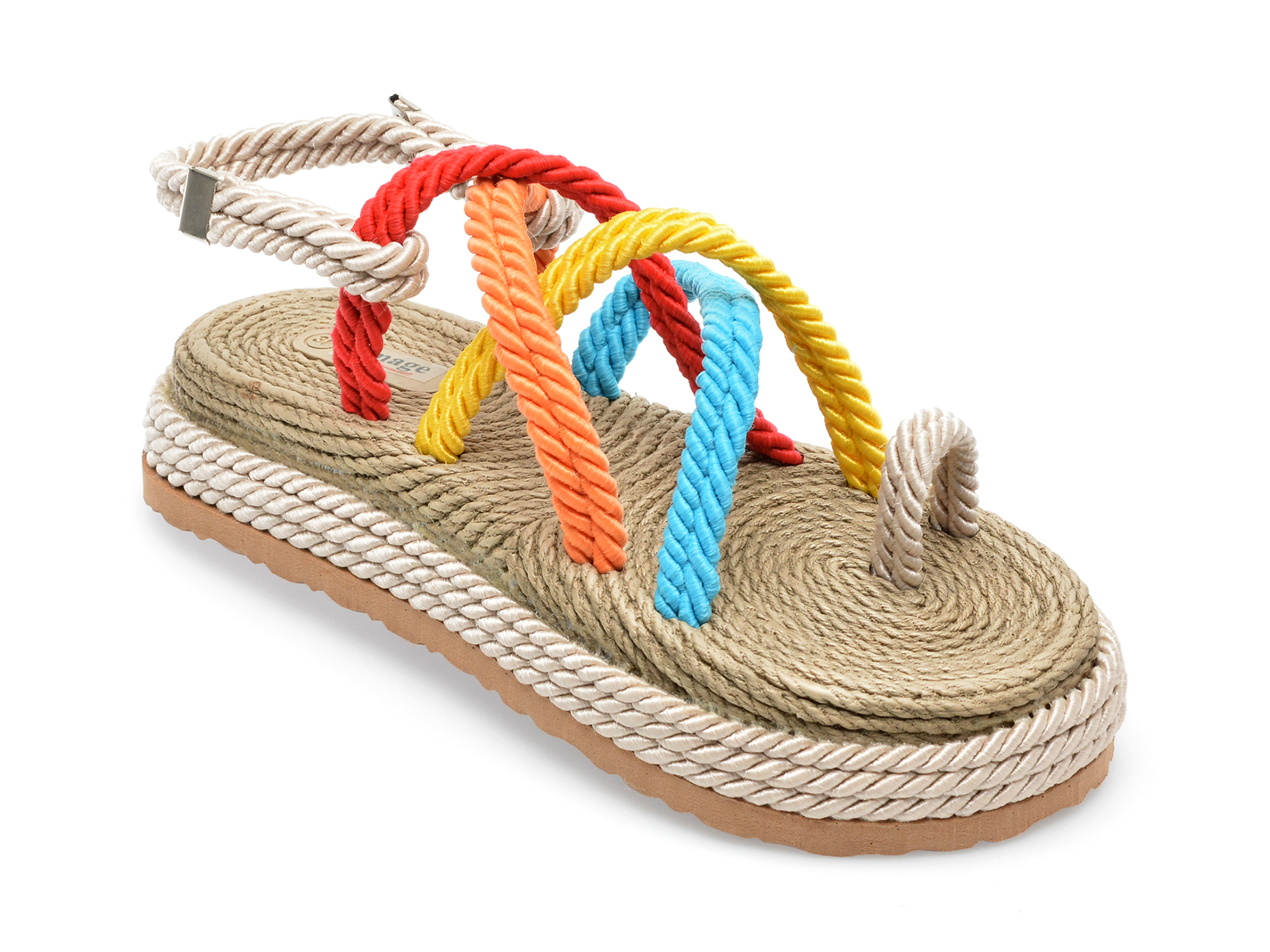 Sandale IMAGE multicolor, 20222, din material textil /femei/sandale imagine noua