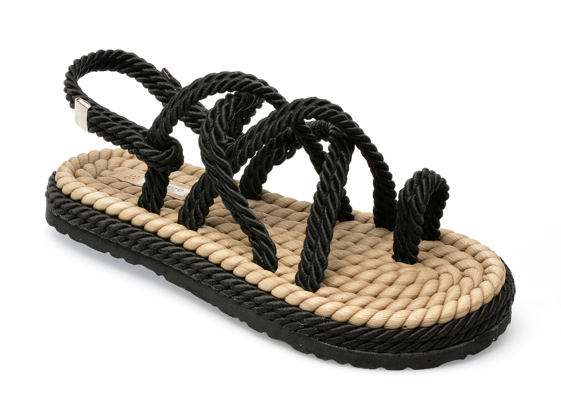 Sandale IMAGE negre, 2022, din material textil Image imagine noua 2022