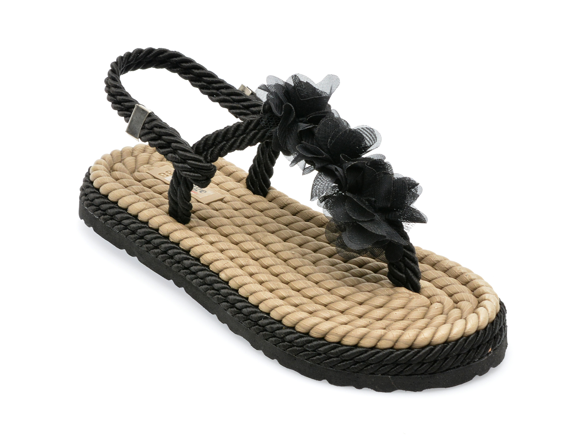 Sandale IMAGE negre, 2027, din material textil Image imagine noua 2022