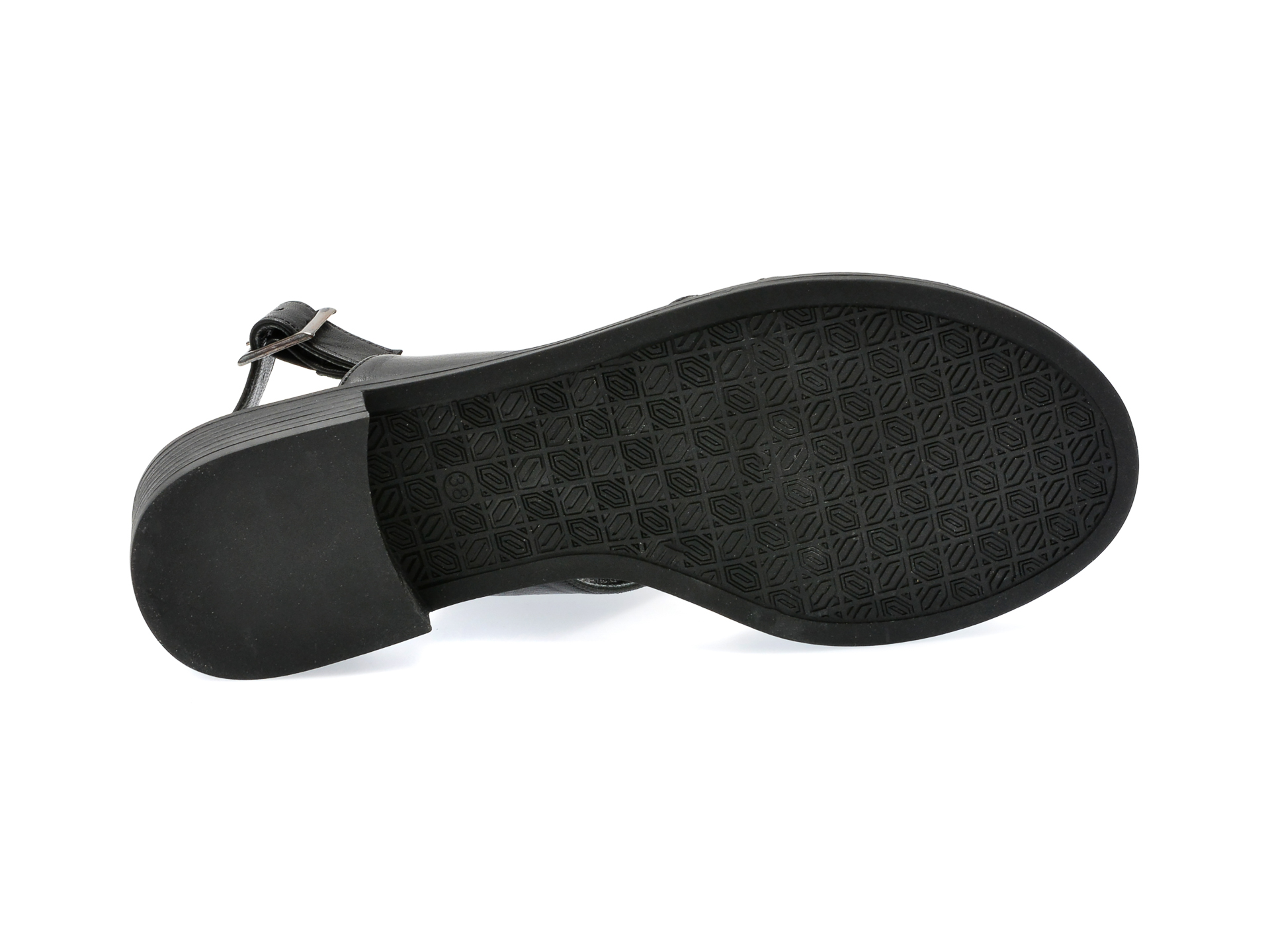Sandale IMAGE negre, 232375, din piele naturala