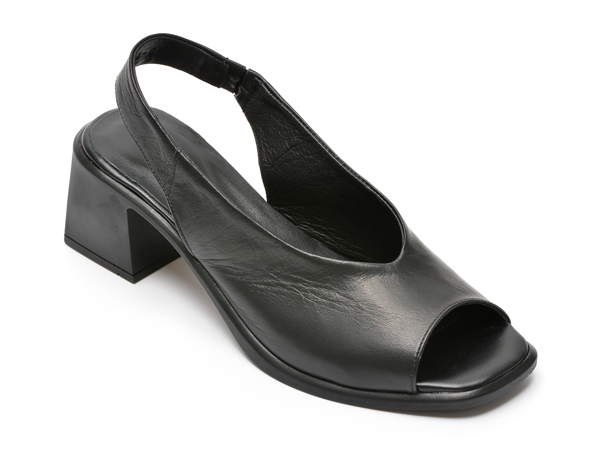 Sandale IMAGE negre, 875018, din piele naturala Image