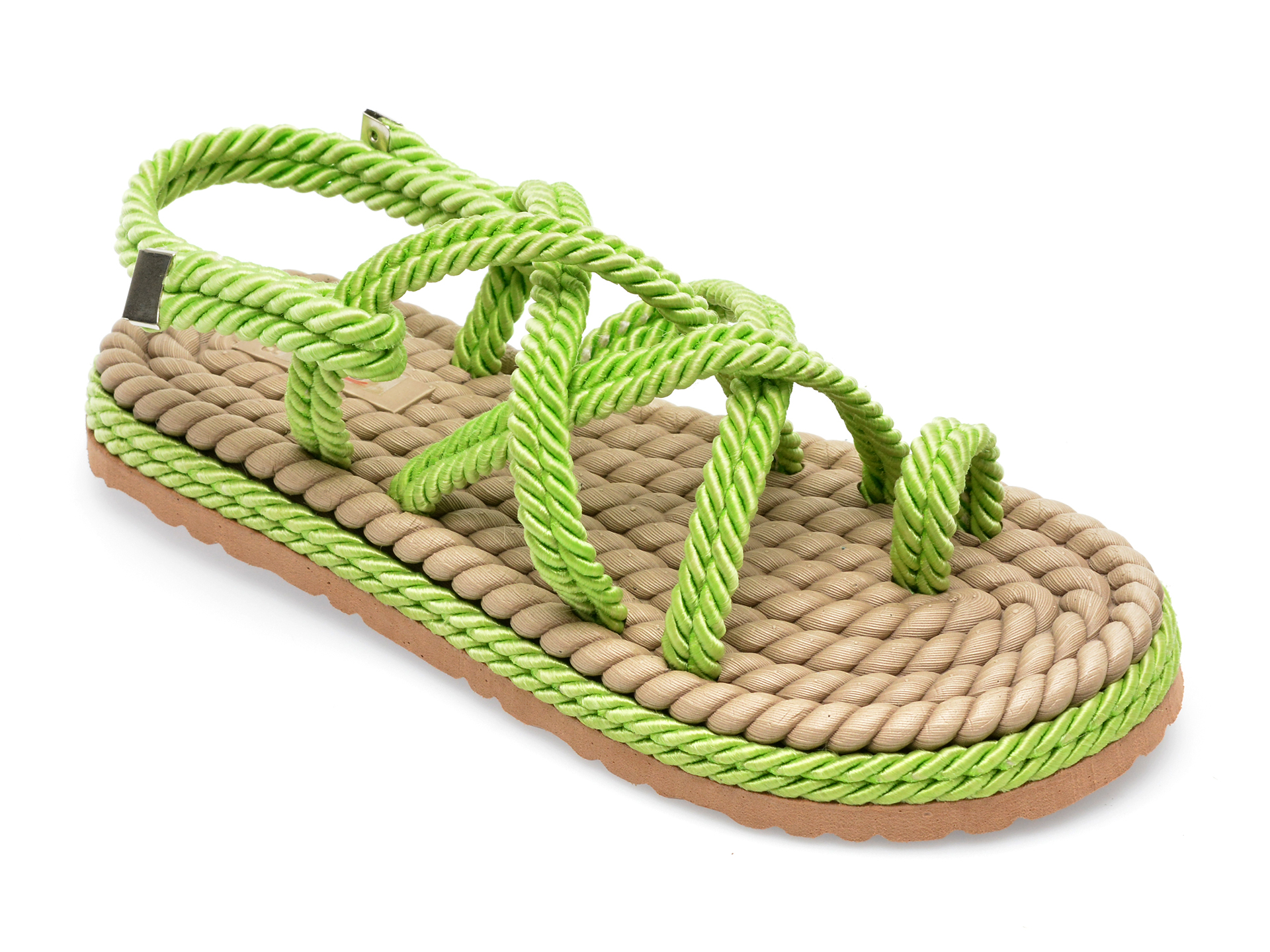 Sandale IMAGE verzi, 2022, din material textil Image imagine noua 2022