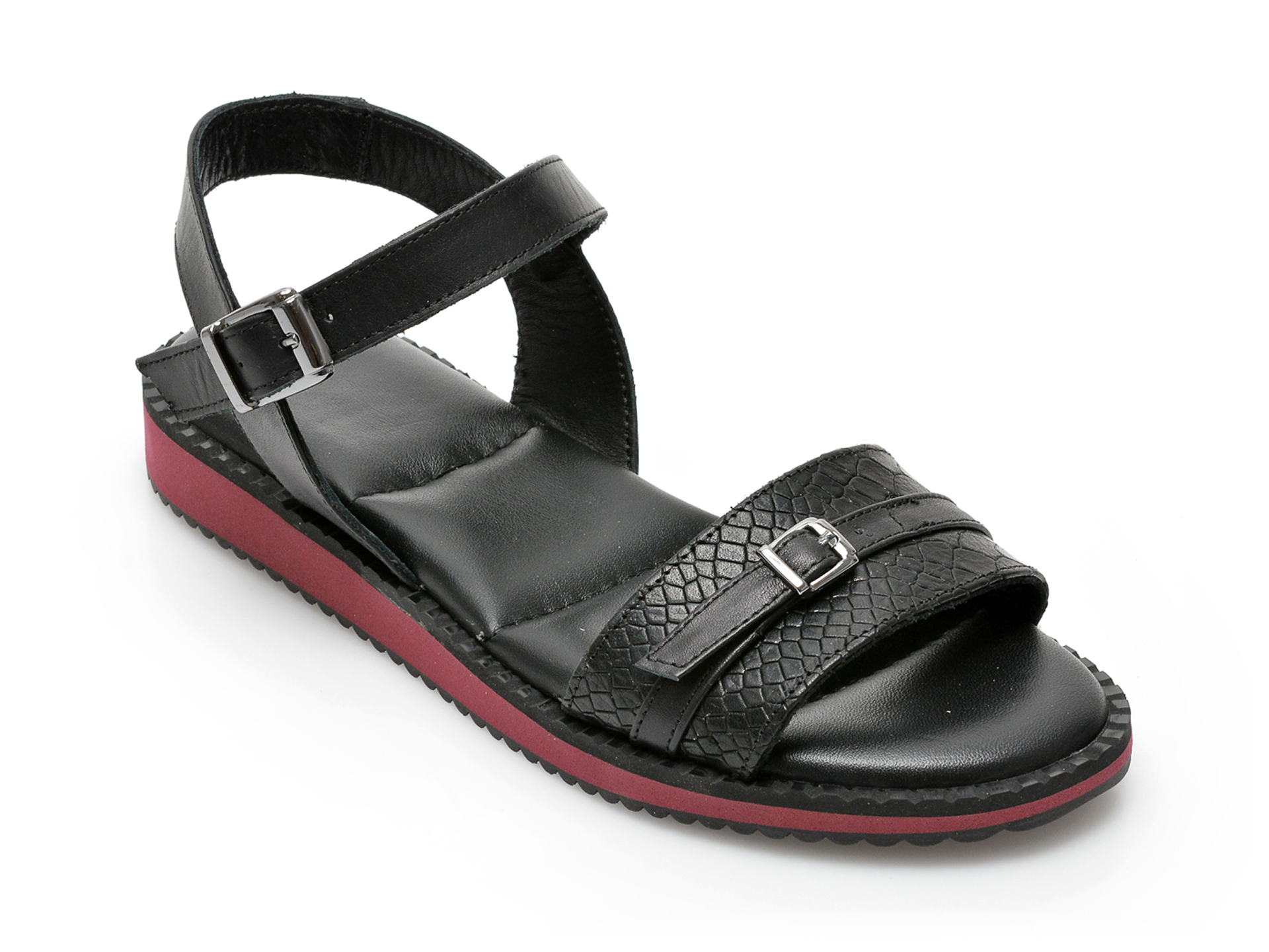 Sandale LABOUR negre, 2002, din piele naturala /femei/sandale imagine noua