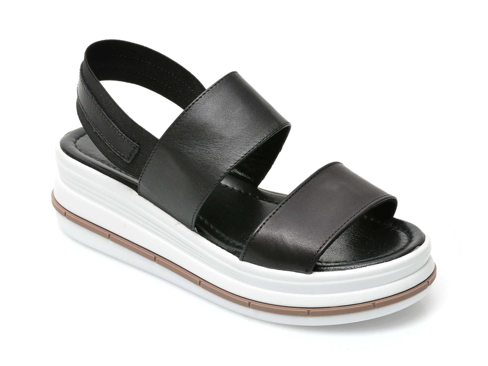 Sandale LABOUR negre, 20036, din piele naturala /femei/sandale imagine noua