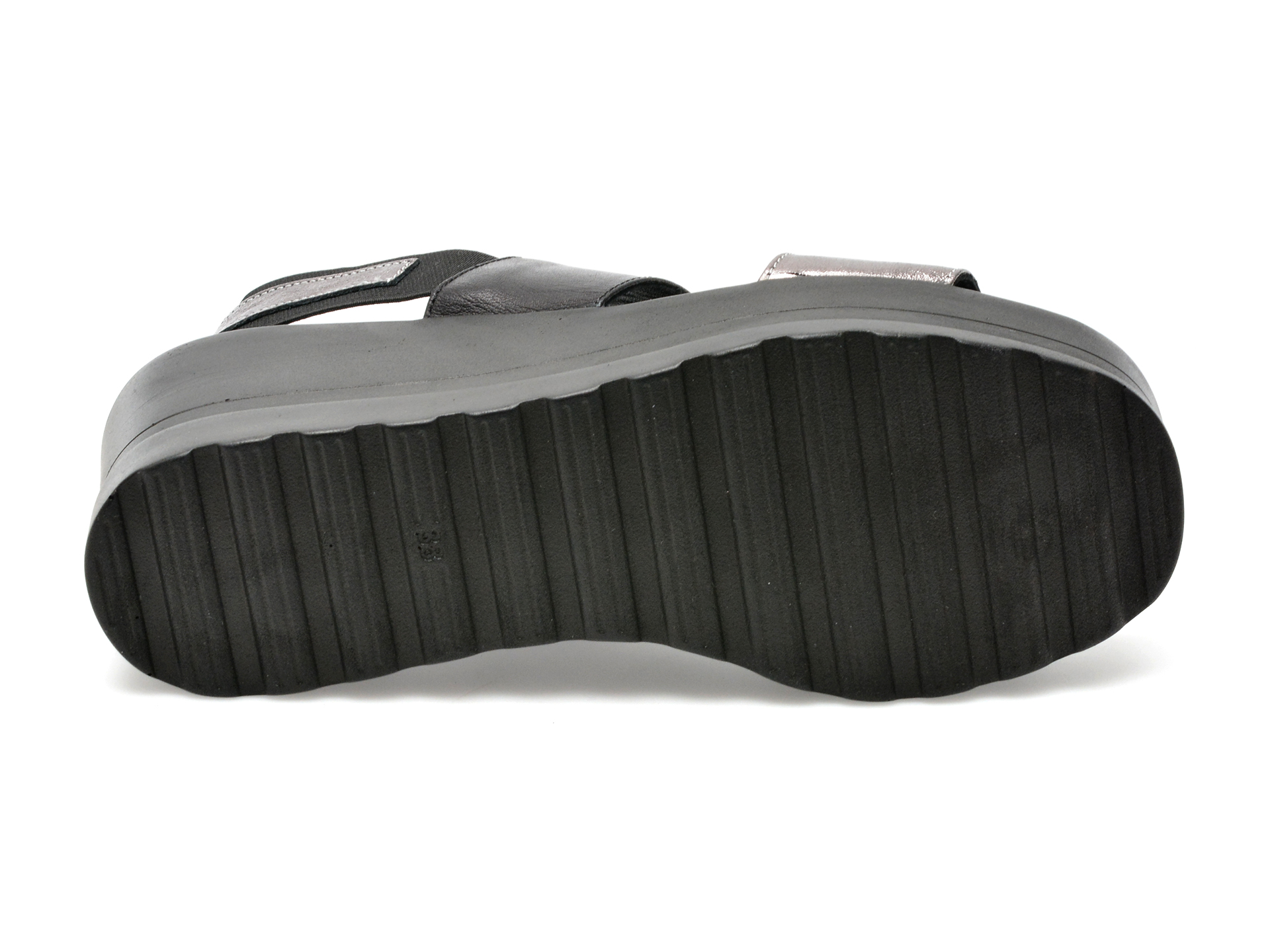 Sandale LABOUR negre, EMK102, din piele naturala