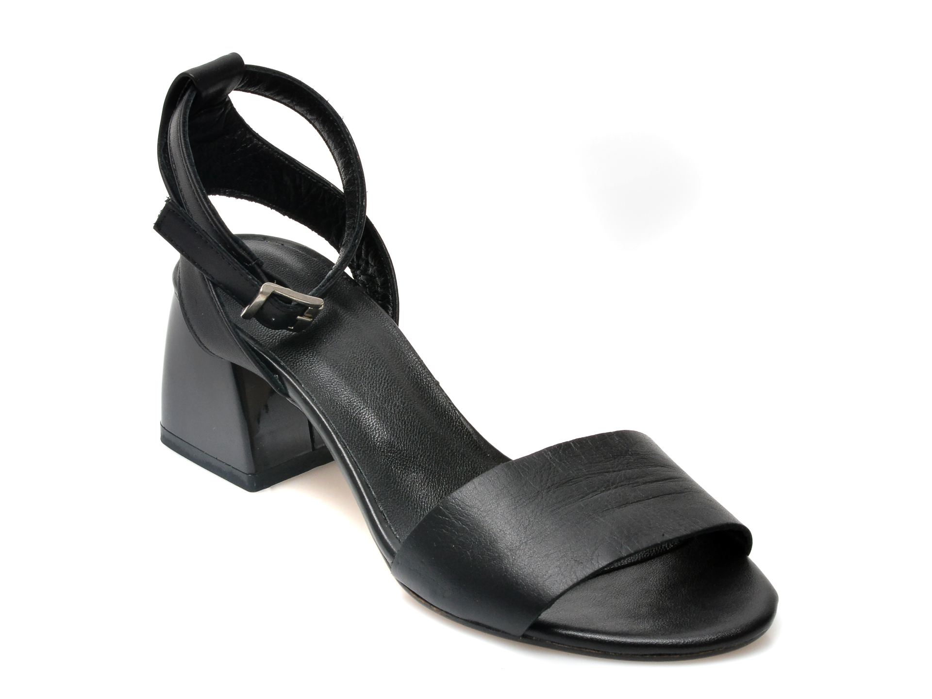 Sandale LABOUR negre, SANDEL, din piele naturala /femei/sandale imagine noua