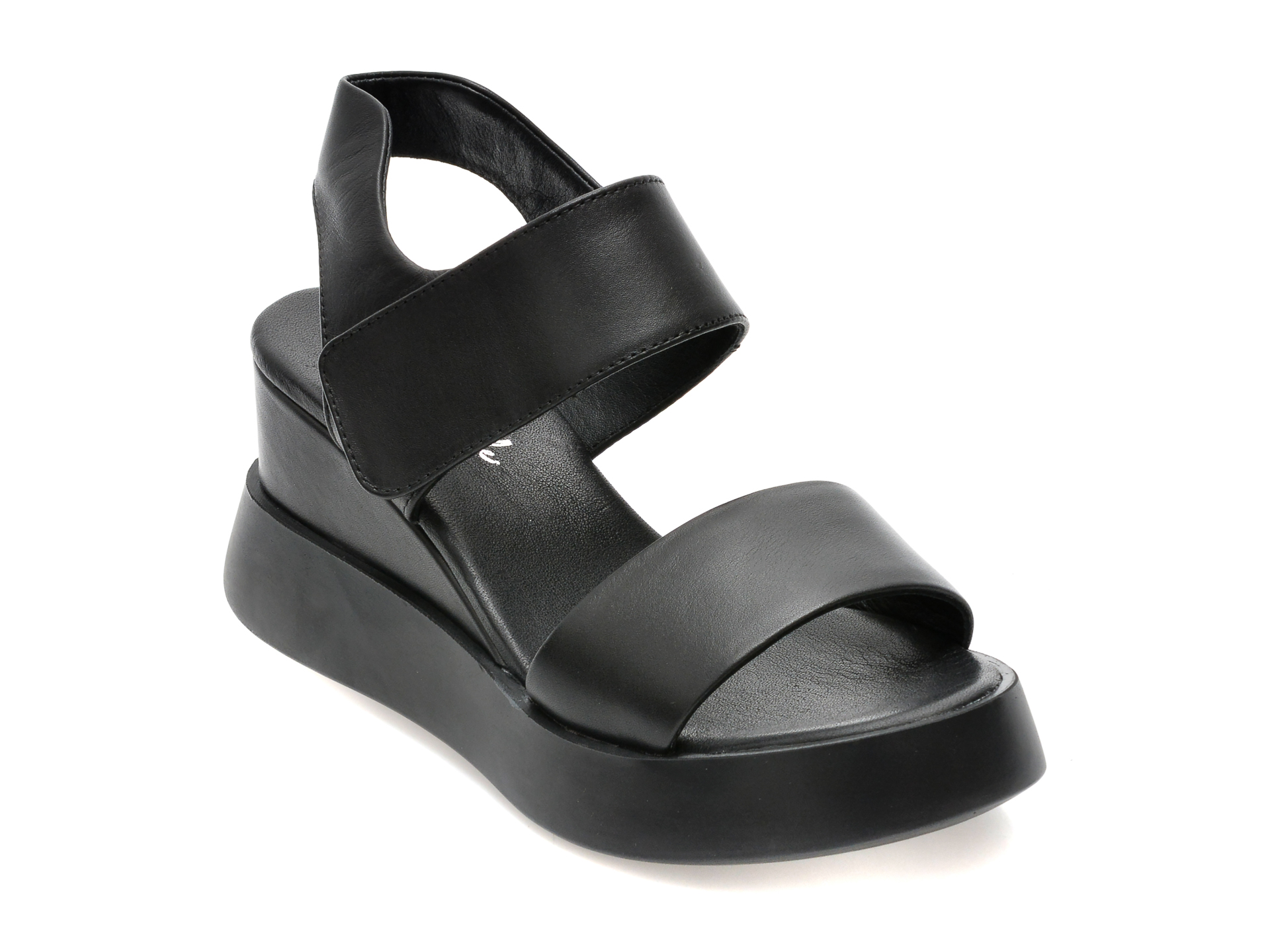 Sandale LE BERDE negre, 3002, din piele naturala /femei/sandale imagine noua