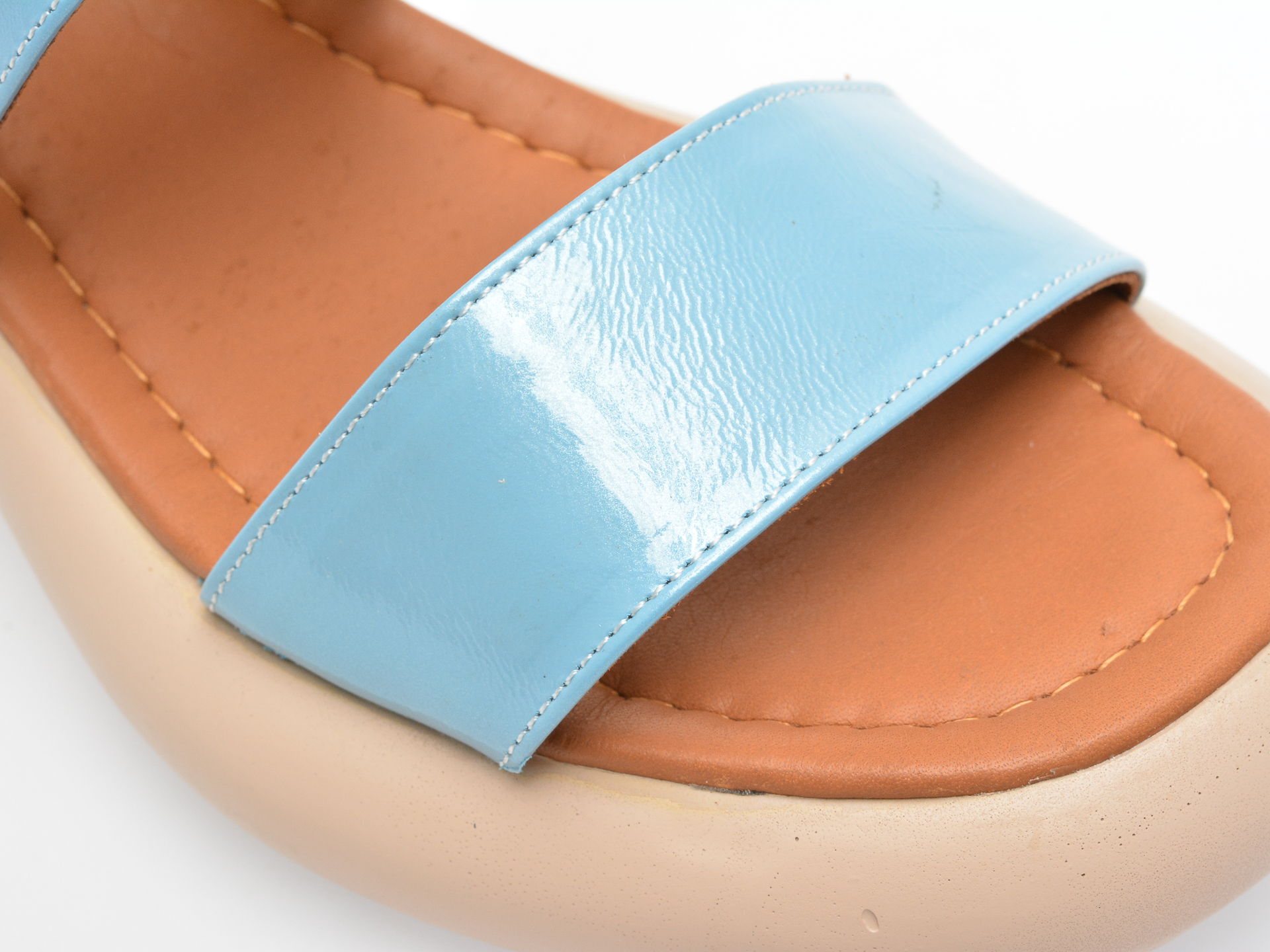 Poze Sandale MAGRIT albastre, 101, din piele naturala lacuita otter.ro