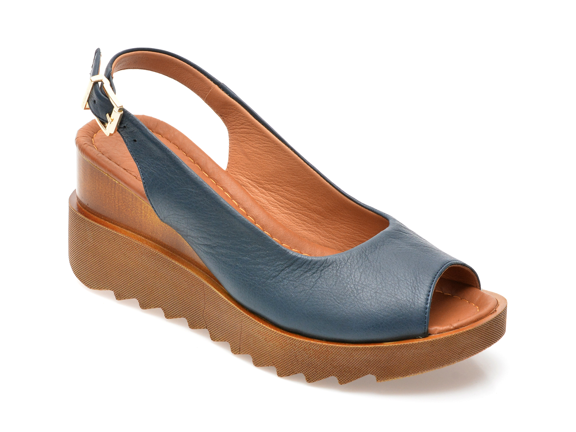 Sandale MAGRIT bleumarin, 7, din piele naturala /femei/sandale imagine noua