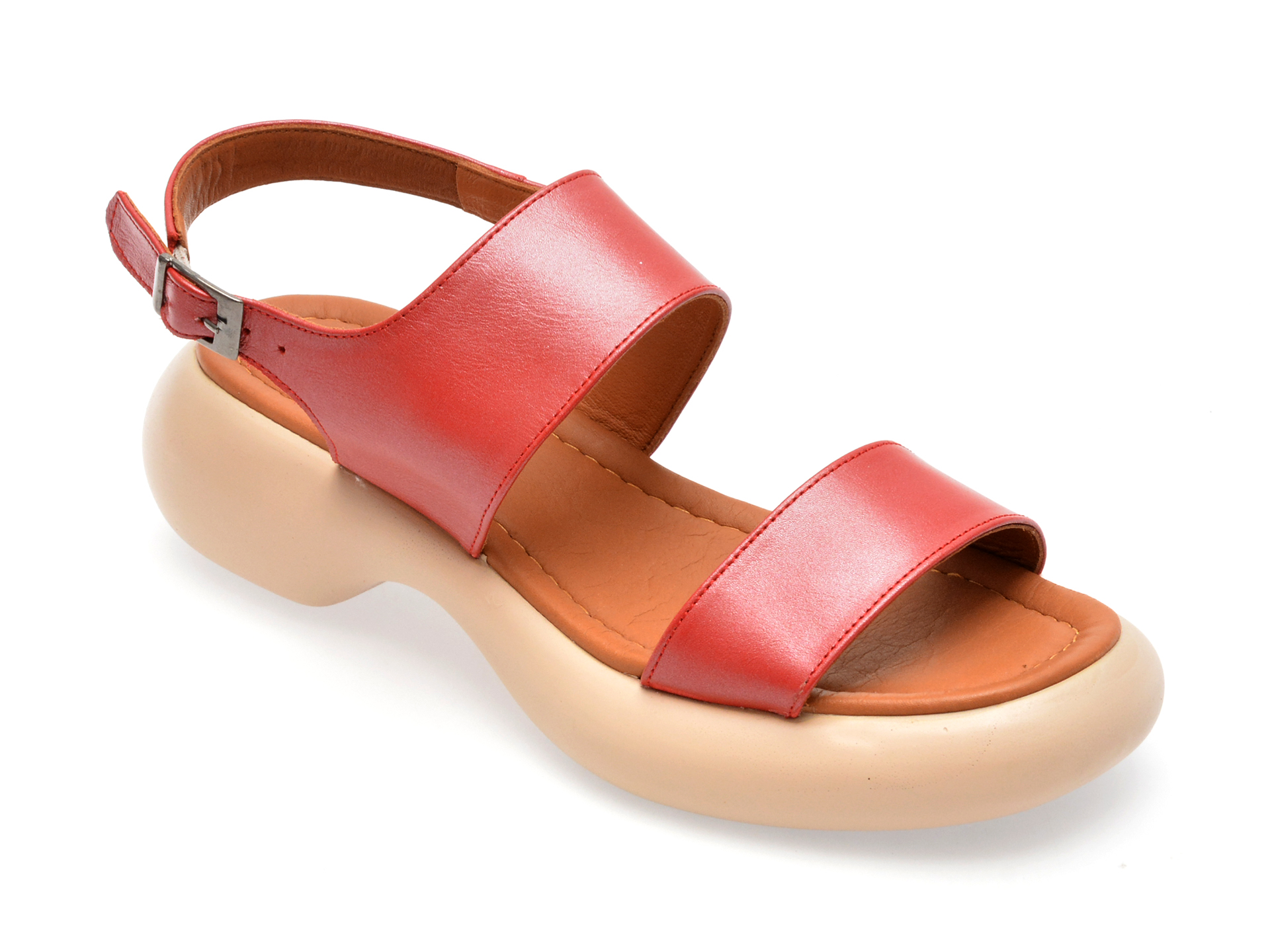 Sandale MAGRIT rosii, 101, din piele naturala /femei/sandale imagine noua
