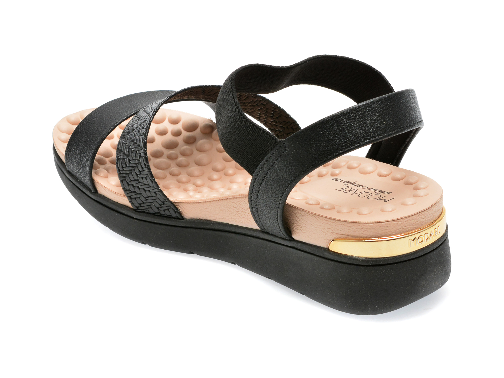 Sandale MODARE negre, 7151119, din piele ecologica /femei/sandale imagine noua