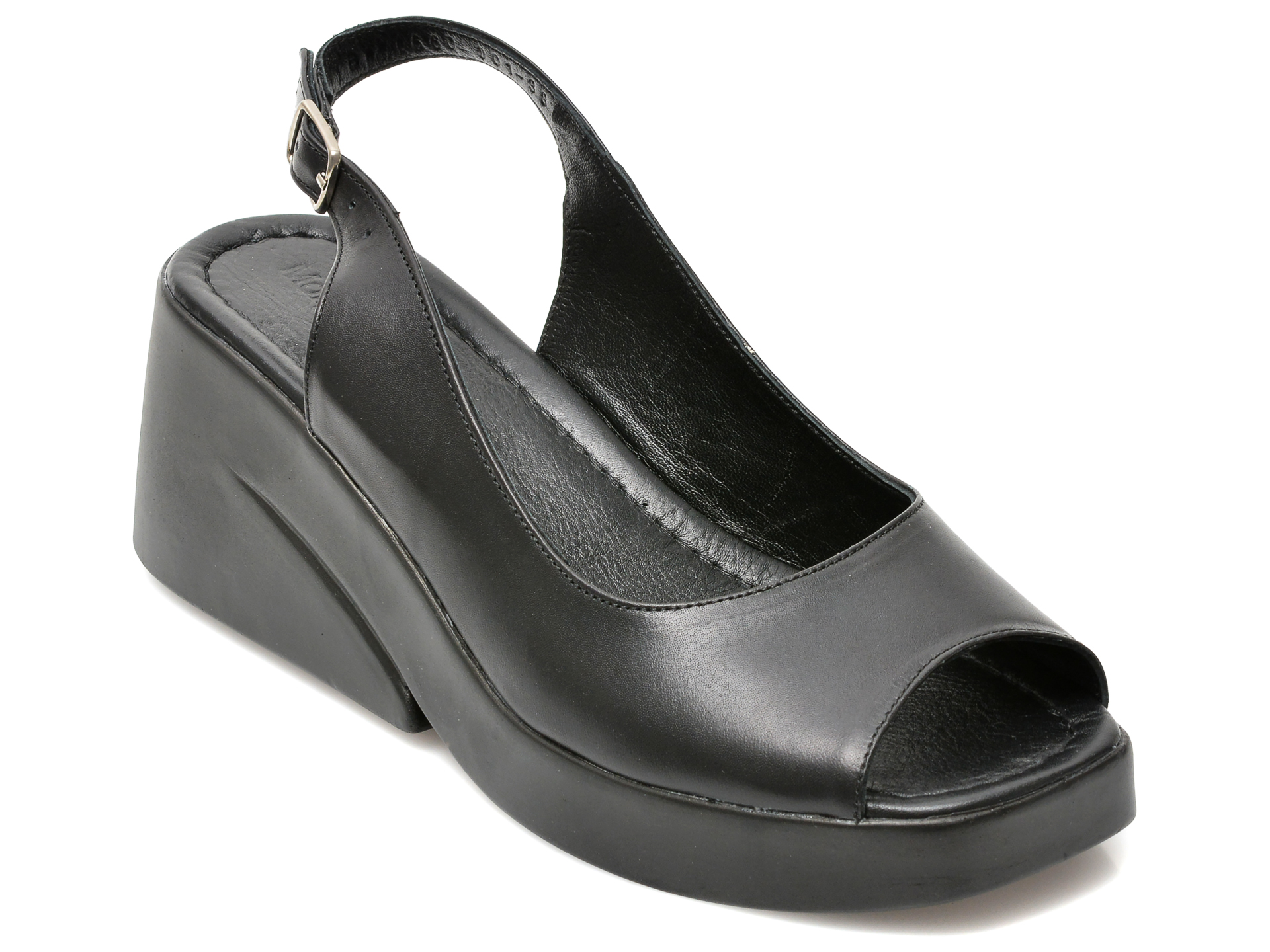 Sandale MOLLY BESSA negre, EY660, din piele naturala /femei/sandale