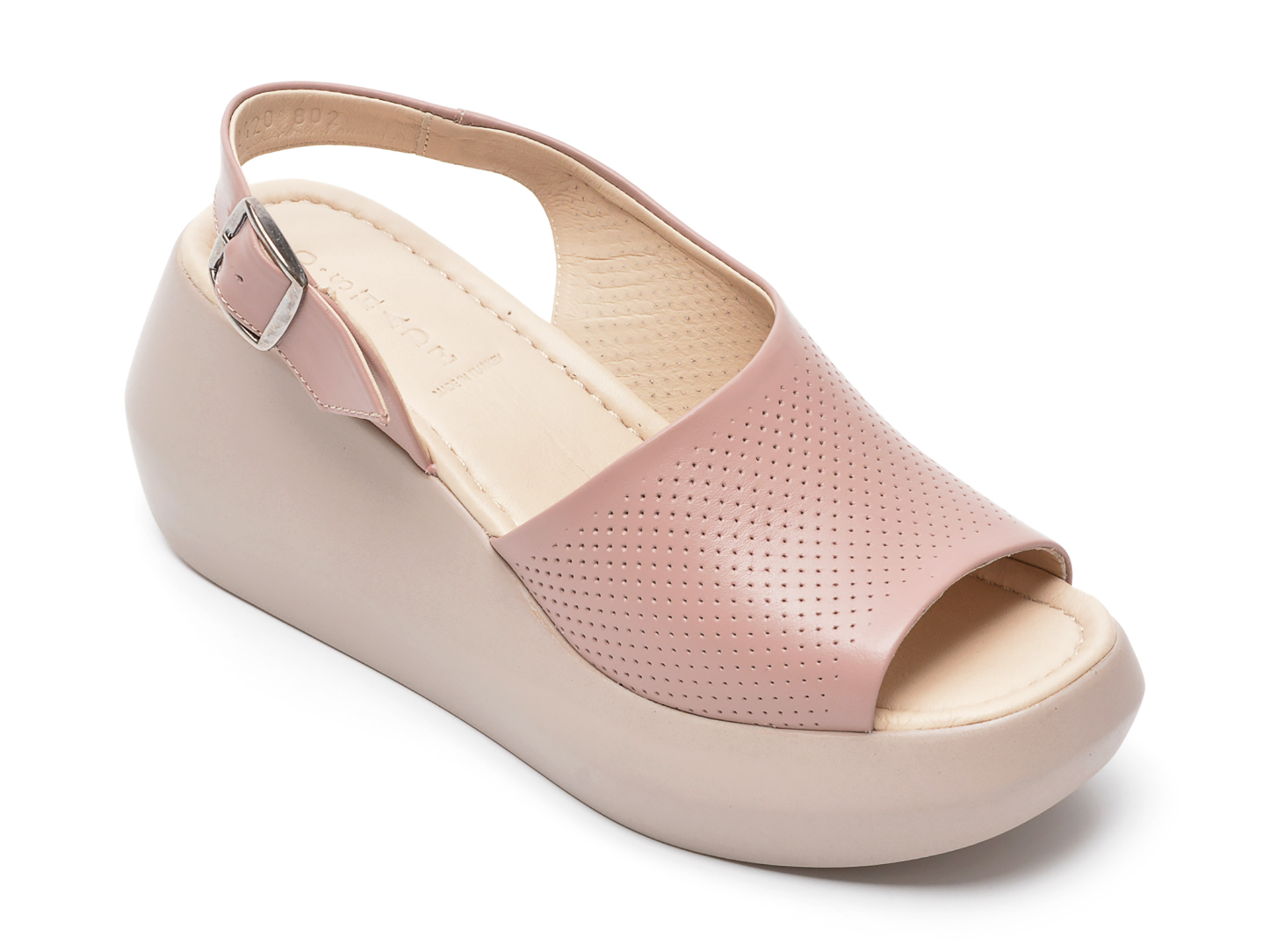 Sandale OSHADE roz, 002242Z, din piele naturala /femei/sandale imagine noua