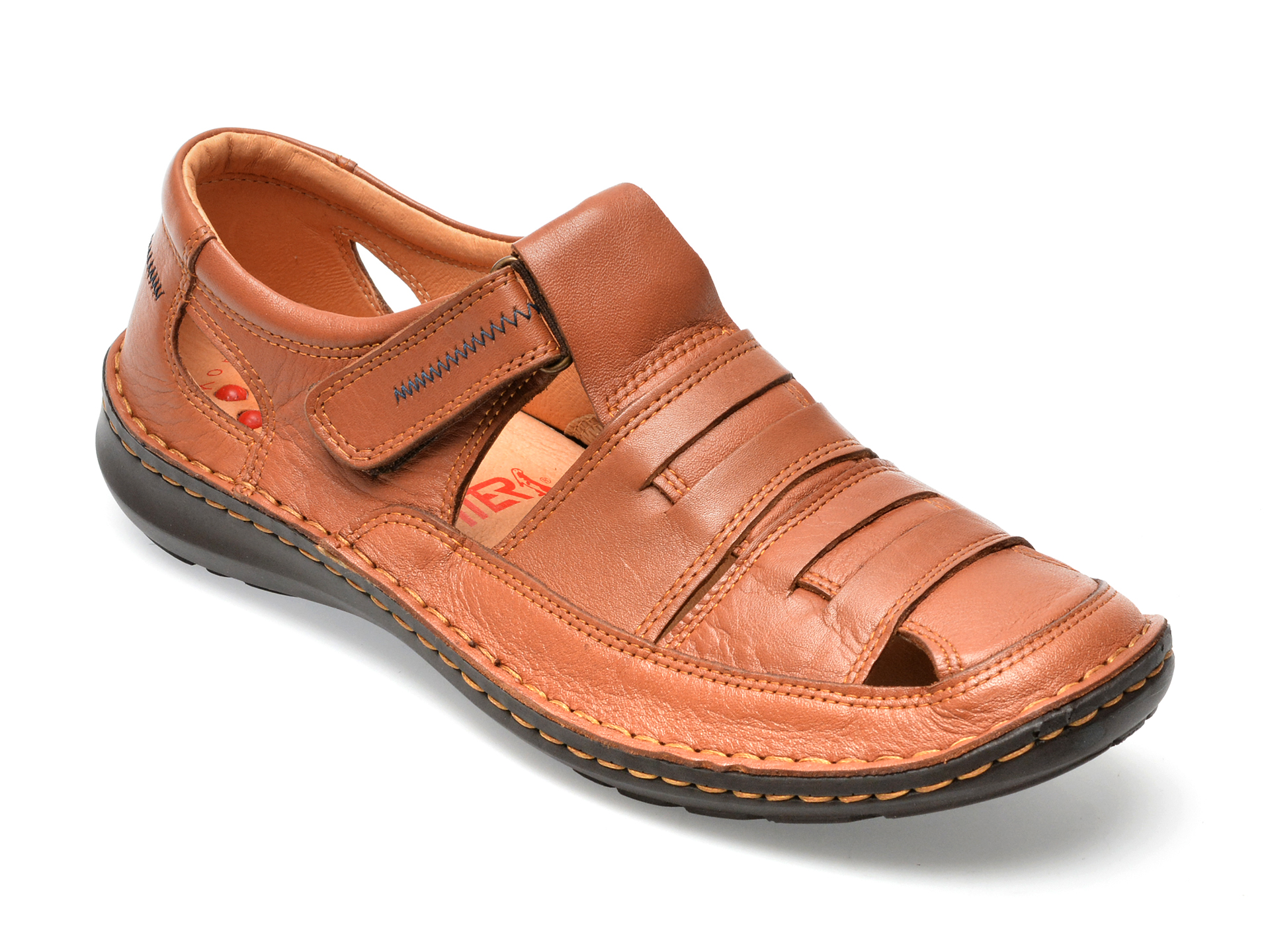 Sandale OTTER maro, 9562, din piele naturala /barbati/sandale imagine noua
