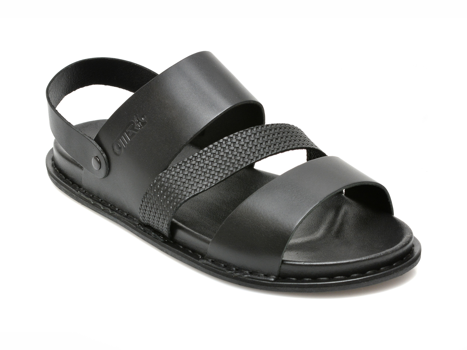 Sandale OTTER negre, 14310, din piele naturala /barbati/sandale