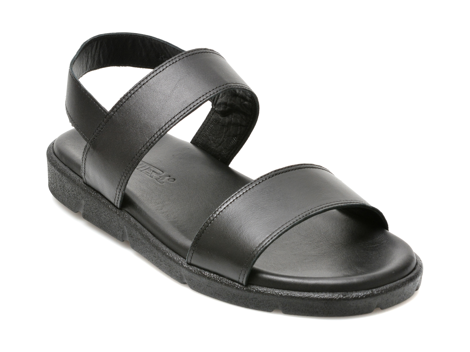 Sandale OTTER negre, 19748, din piele naturala /barbati/sandale