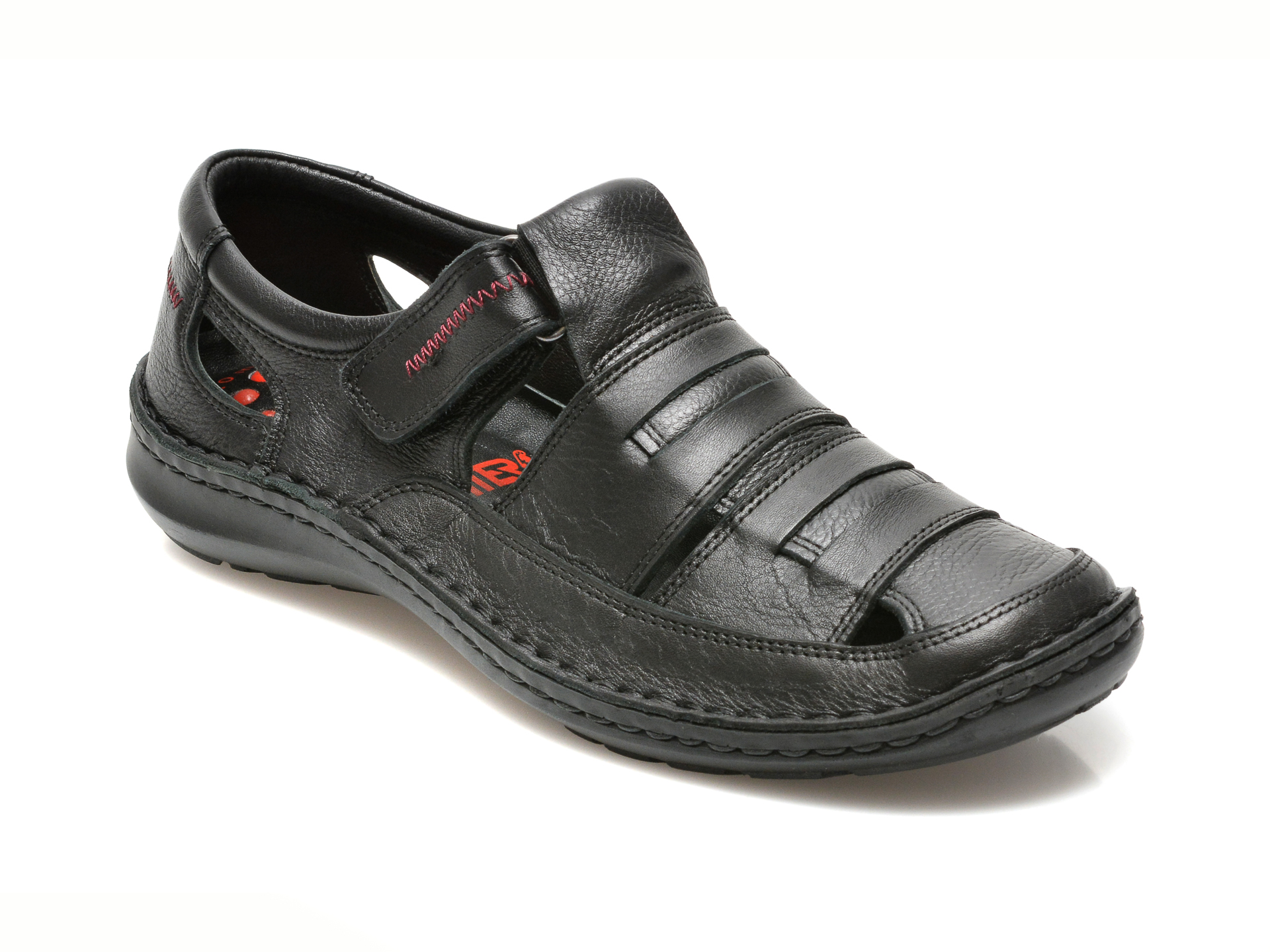 Sandale OTTER negre, 9562, din piele naturala otter.ro imagine noua 2022