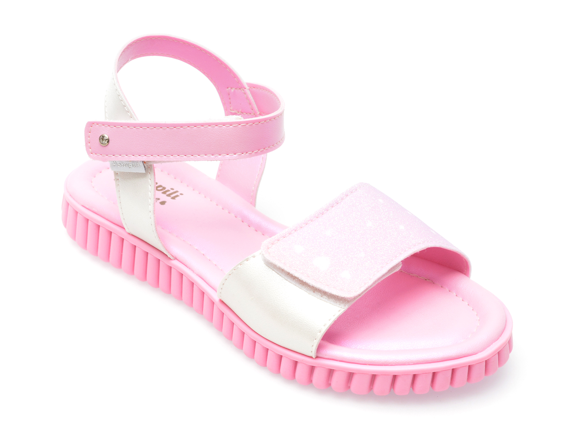 Sandale PAMPILI roz, 123188, din piele ecologica /copii/incaltaminte