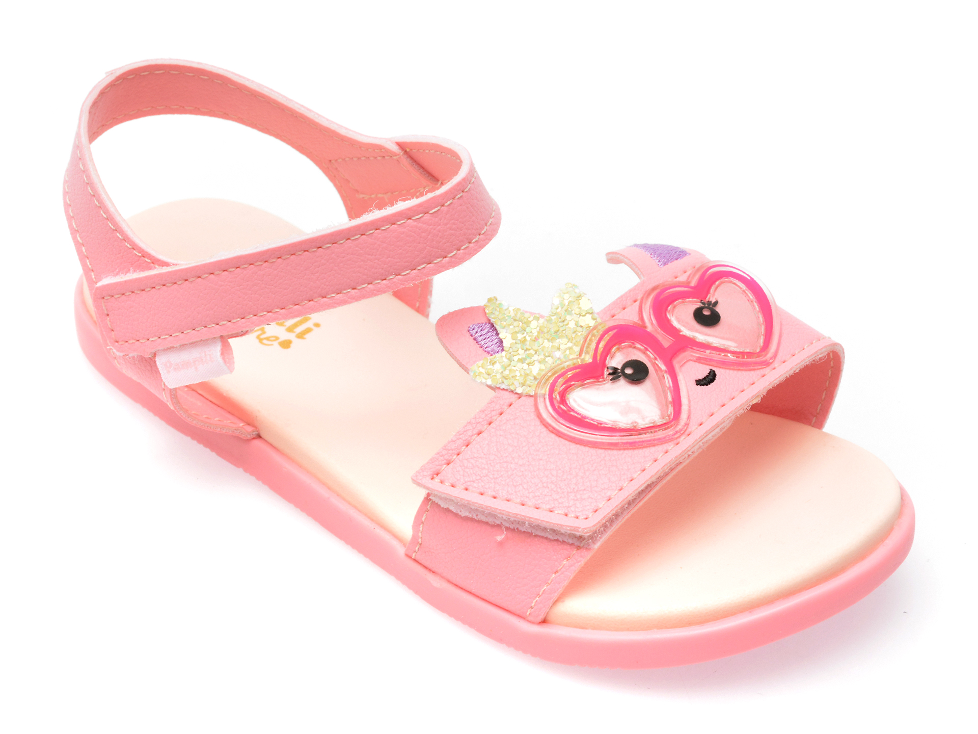 Sandale PAMPILI roz, 639058, din piele ecologica /copii/incaltaminte