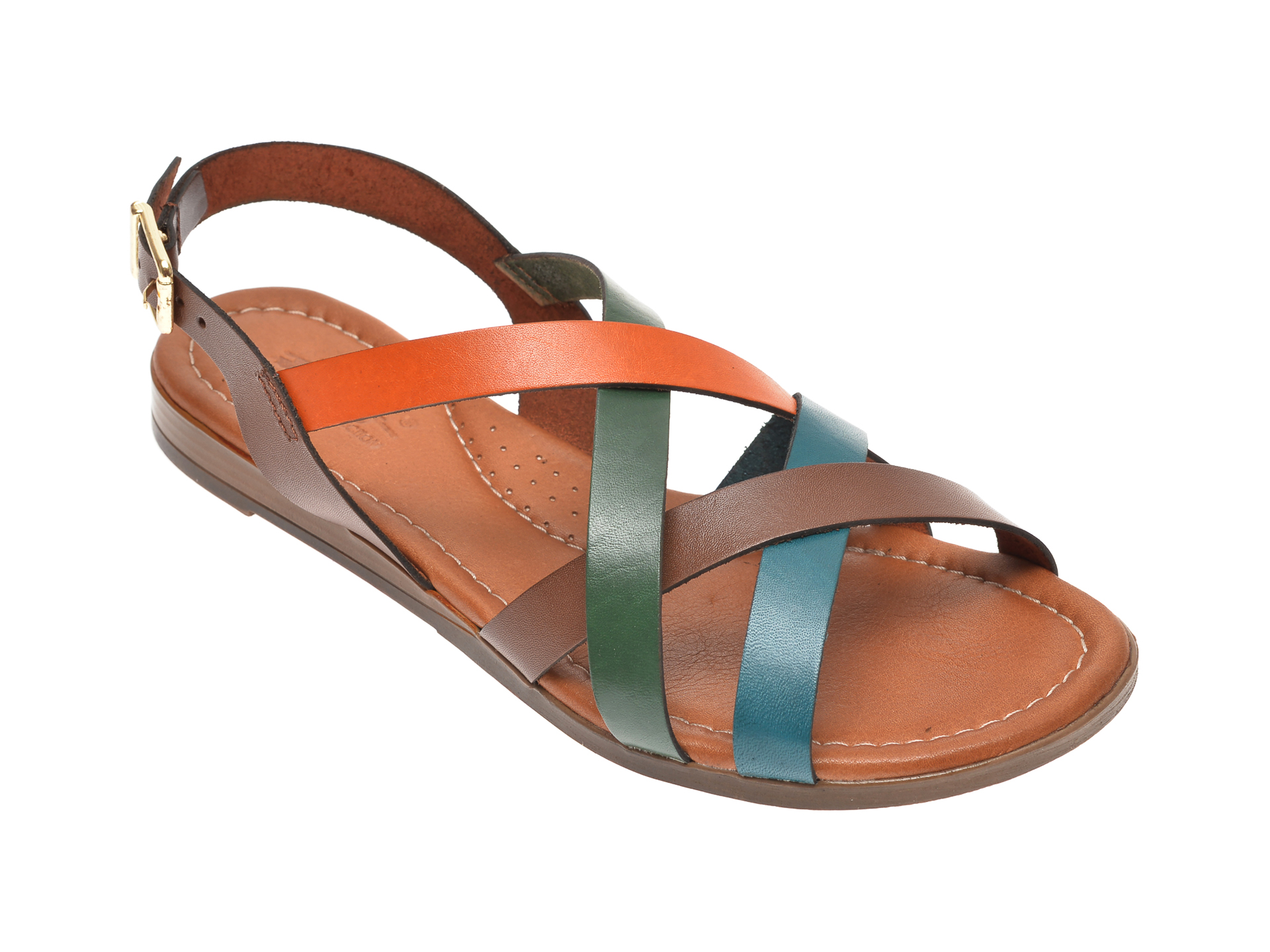 Sandale PASS COLLECTION multicolor, 1504, din piele naturala