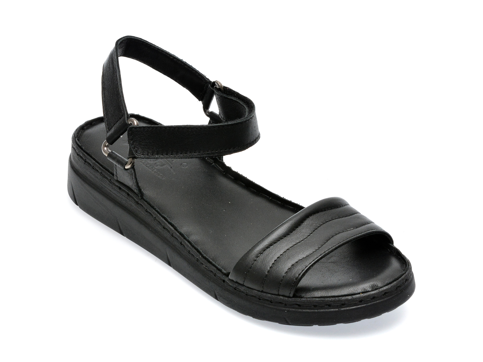 Sandale PASS COLLECTION negre, 808, din piele naturala /femei/sandale