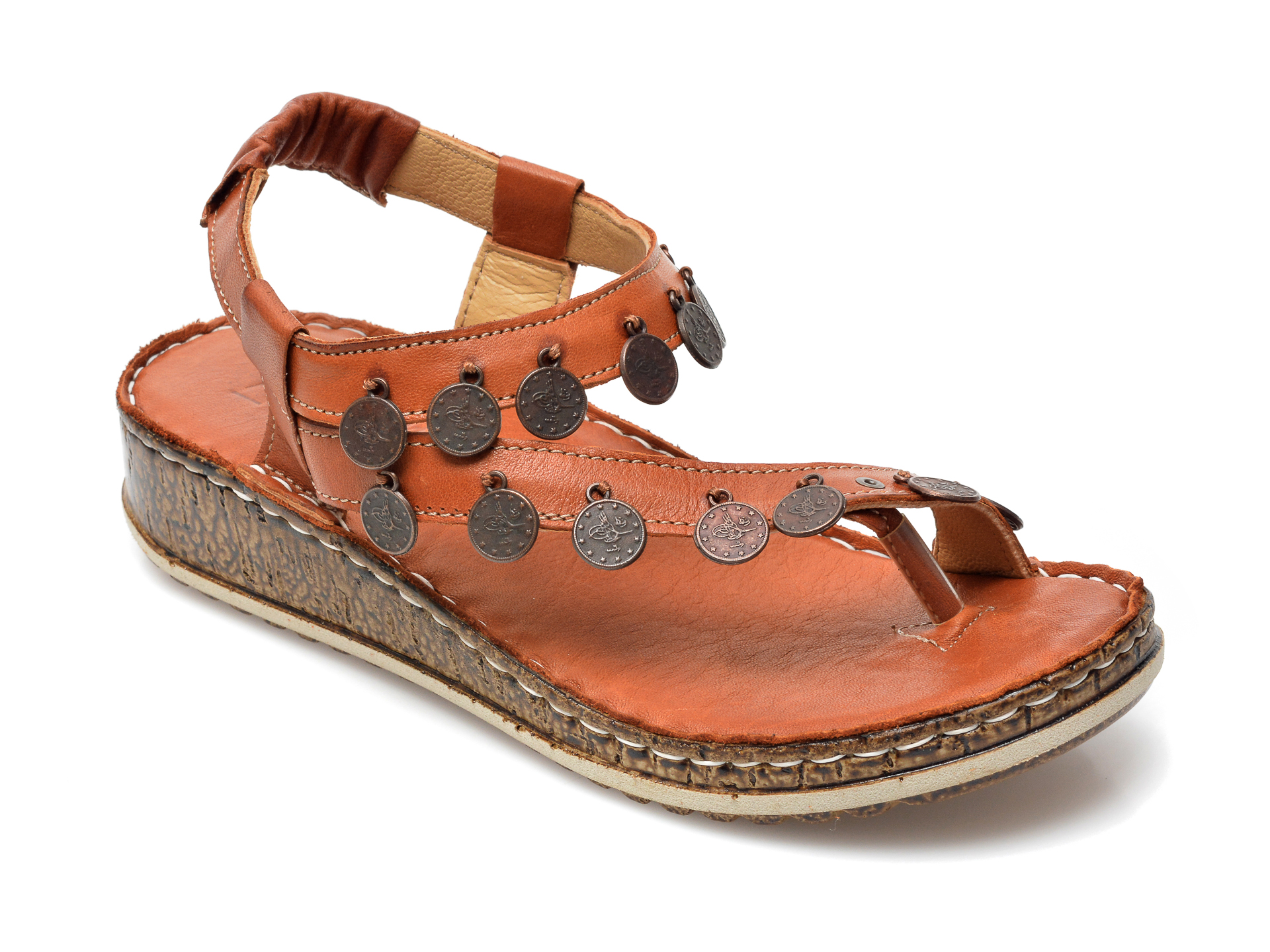 Sandale PAVARELLA maro, 1313, din piele naturala