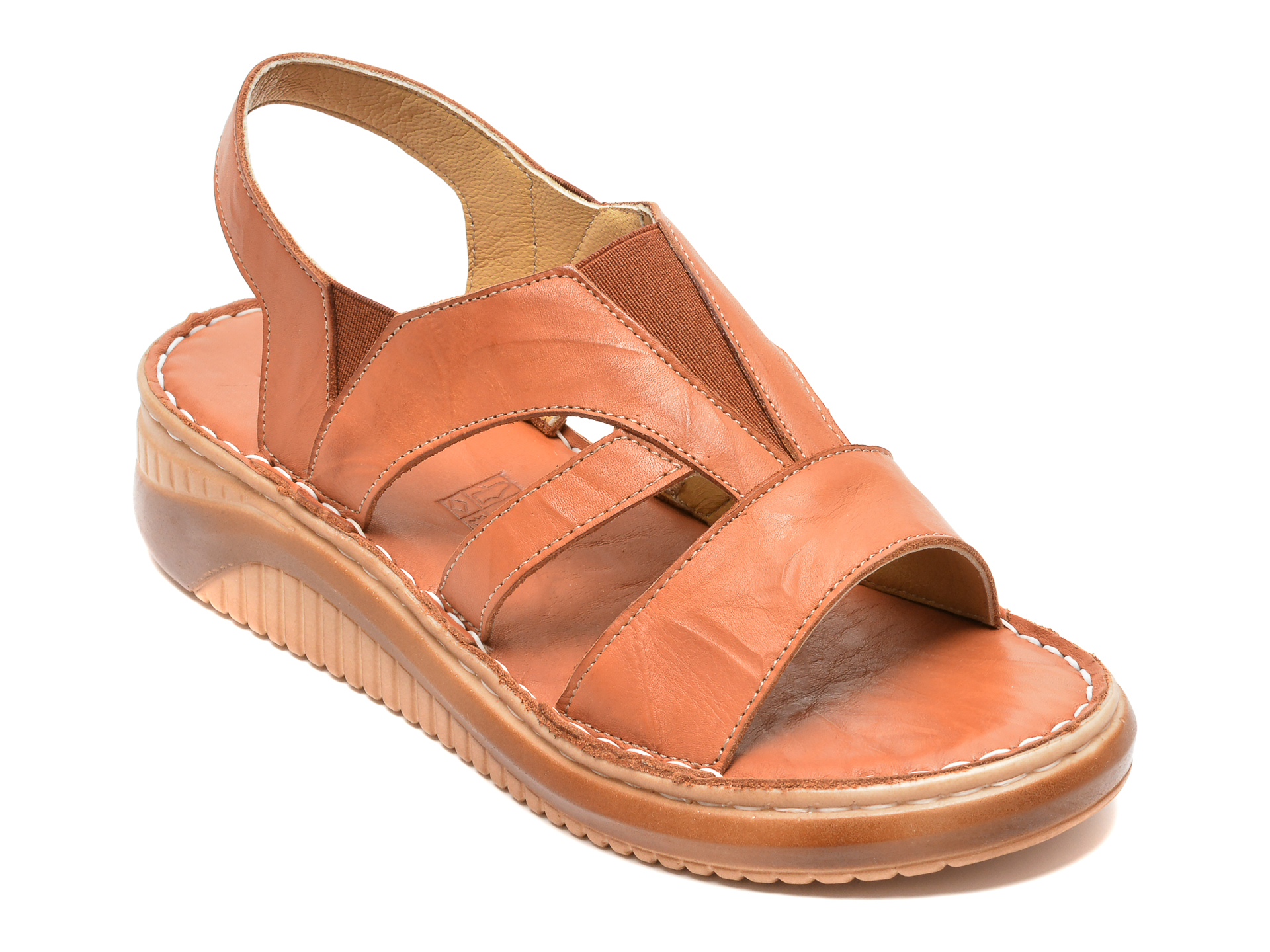 Sandale PAVARELLA maro, 217, din piele naturala /femei/sandale imagine noua