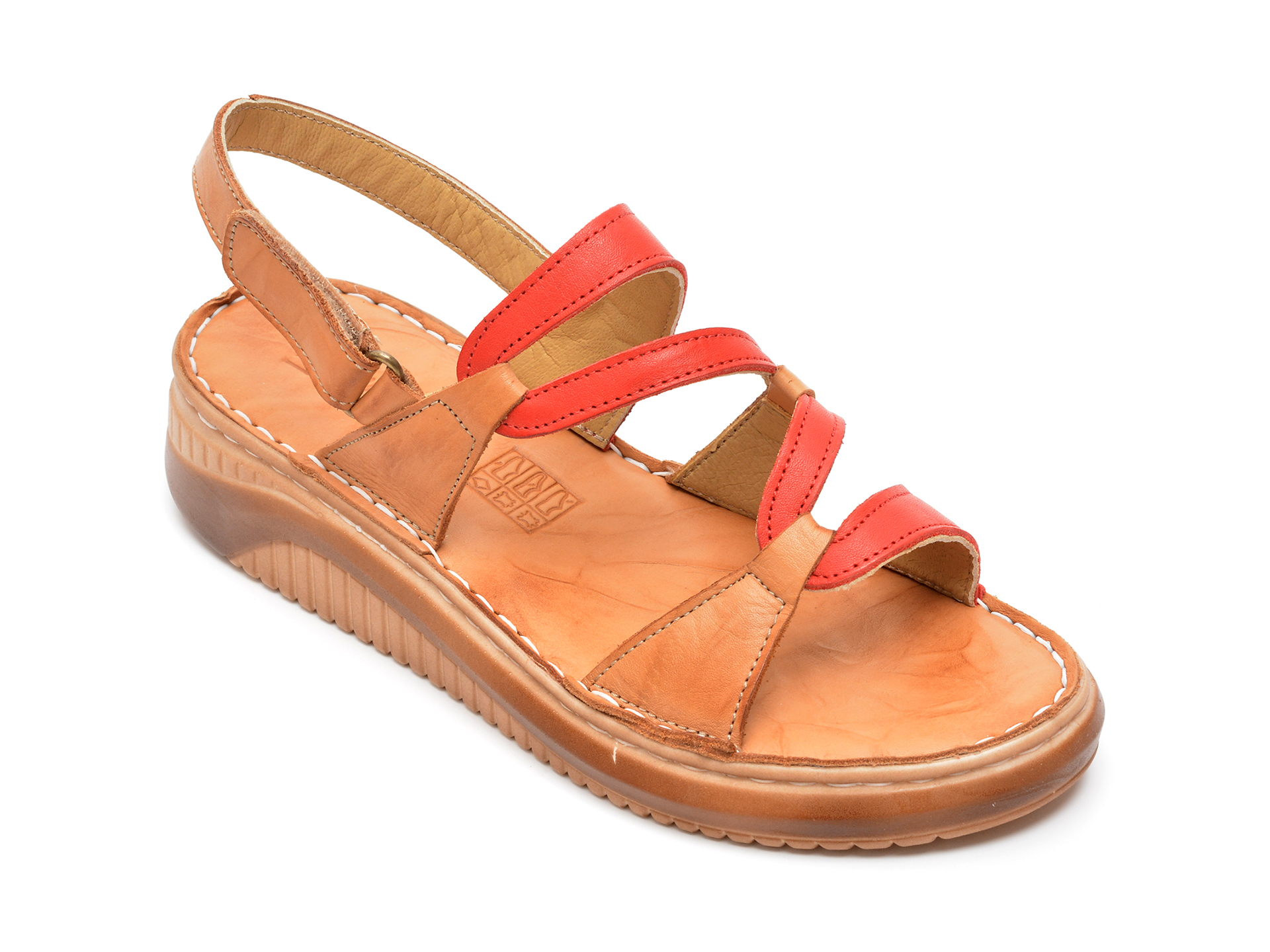 Sandale PAVARELLA maro, 233, din piele naturala /femei/sandale imagine noua