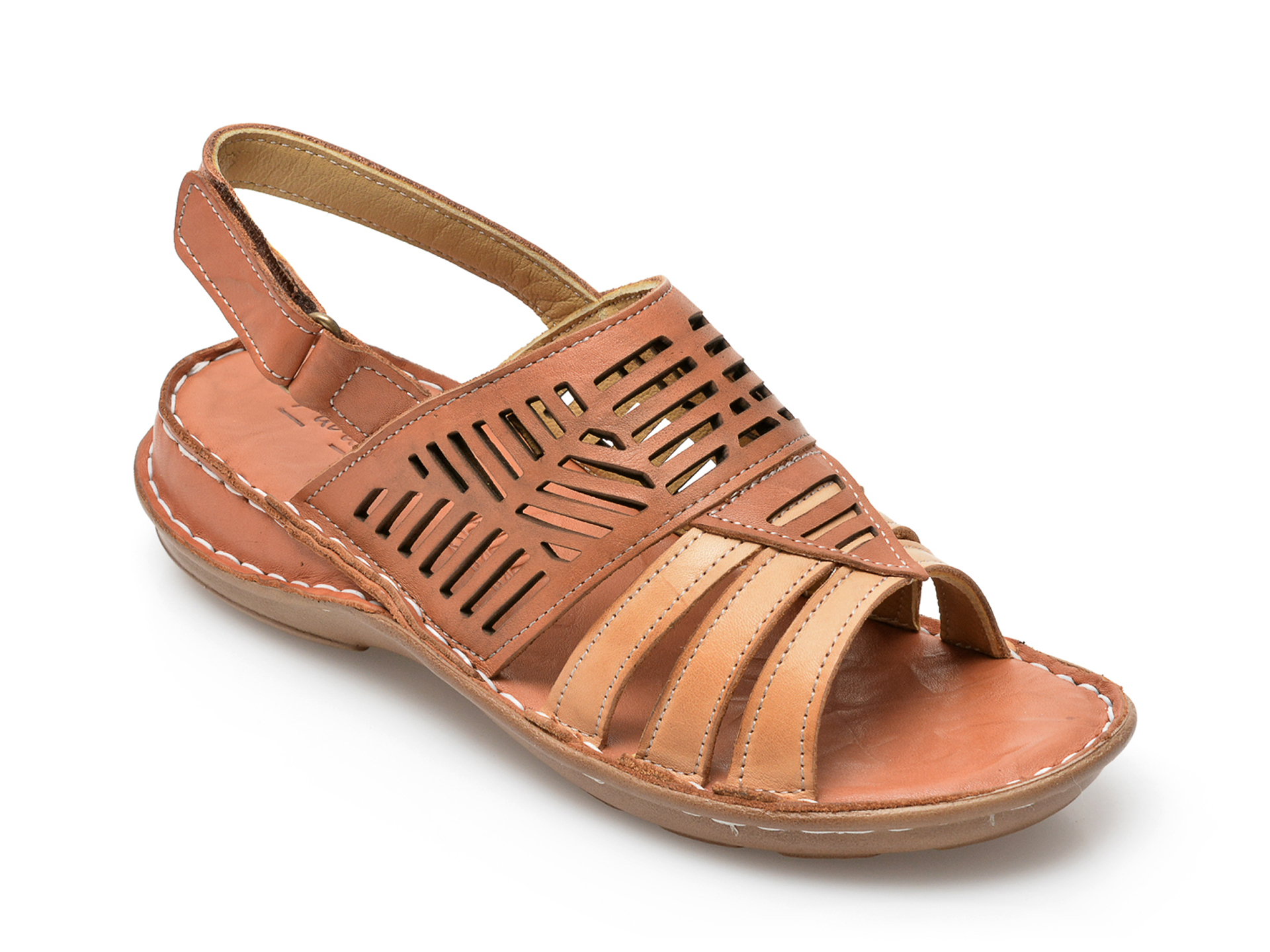 Sandale PAVARELLA maro, 325, din piele naturala /femei/sandale imagine noua
