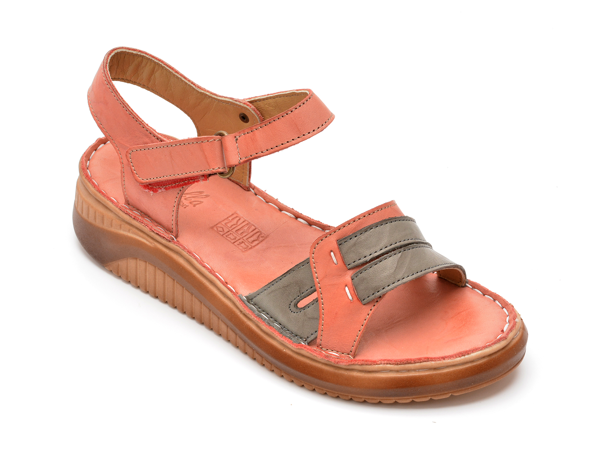 Sandale PAVARELLA roz, 222, din piele naturala /femei/sandale