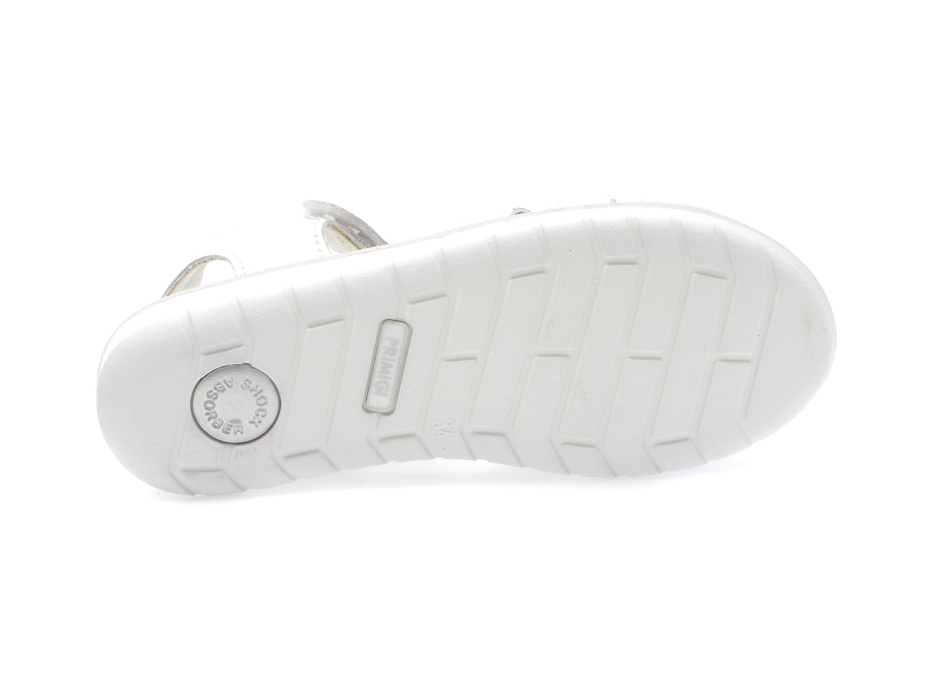 Sandale PRIMIGI albe, 38841, din piele naturala