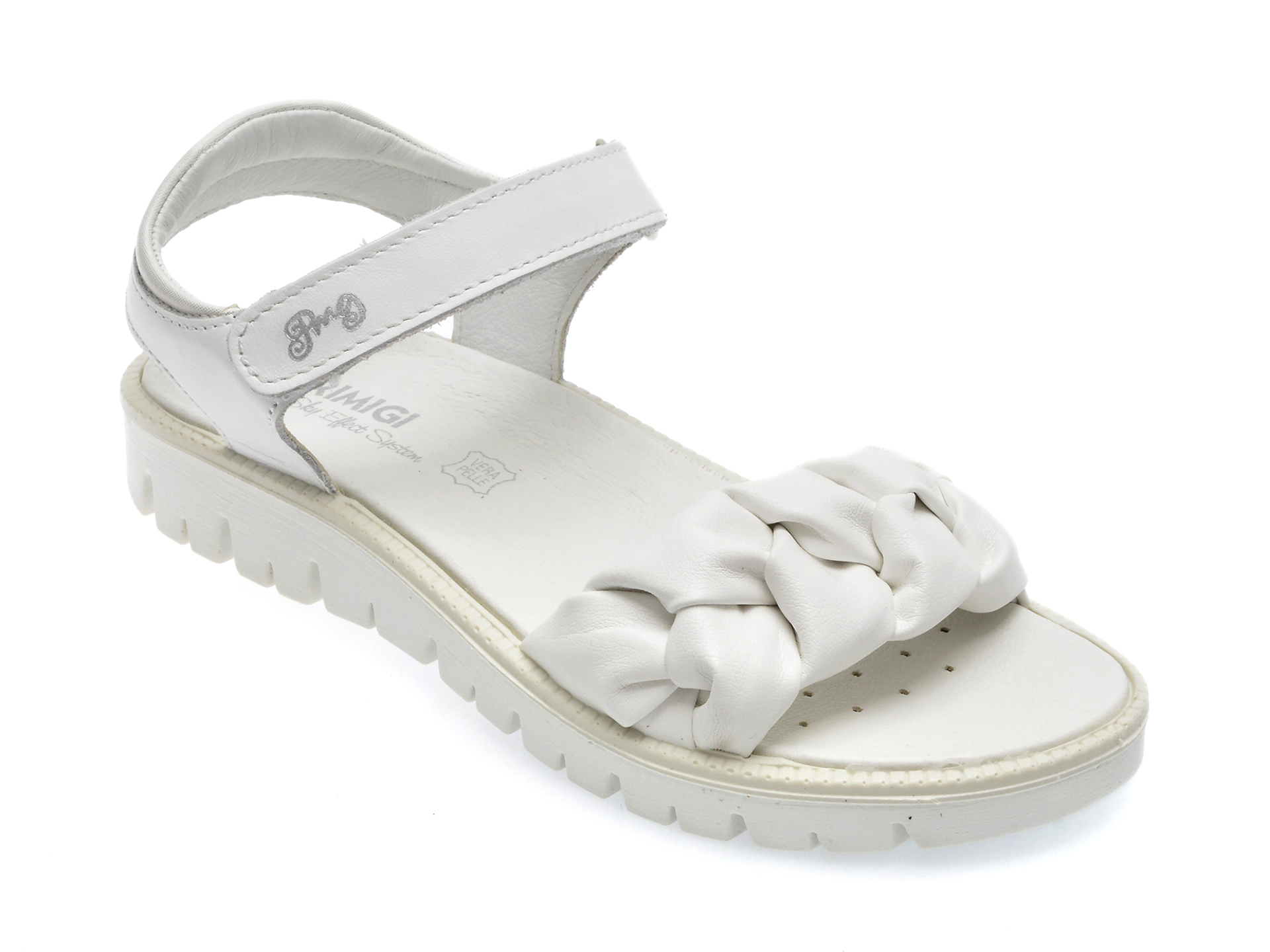 Sandale PRIMIGI albe, 38861, din piele ecologica /copii/incaltaminte
